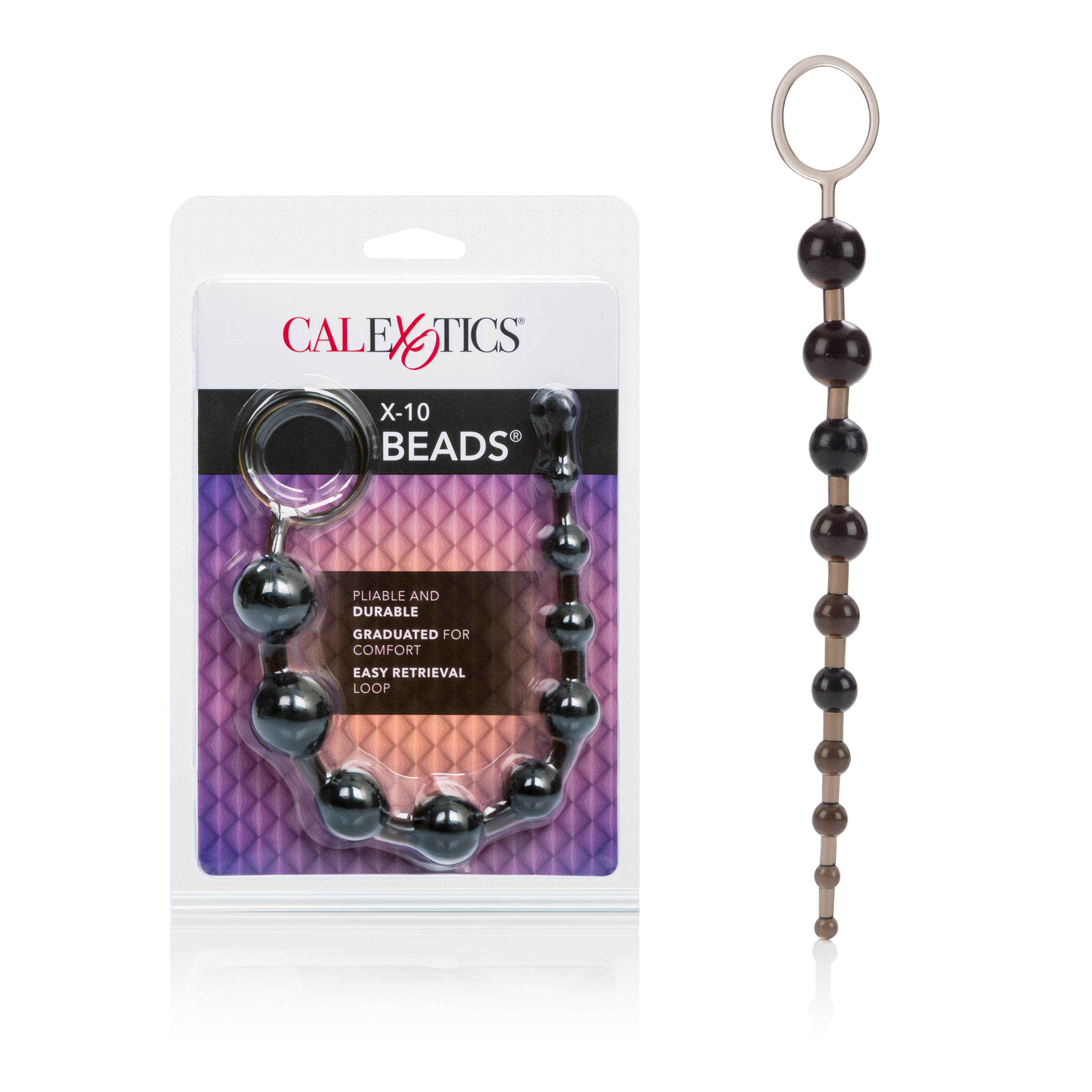 X 10 Beads Black
