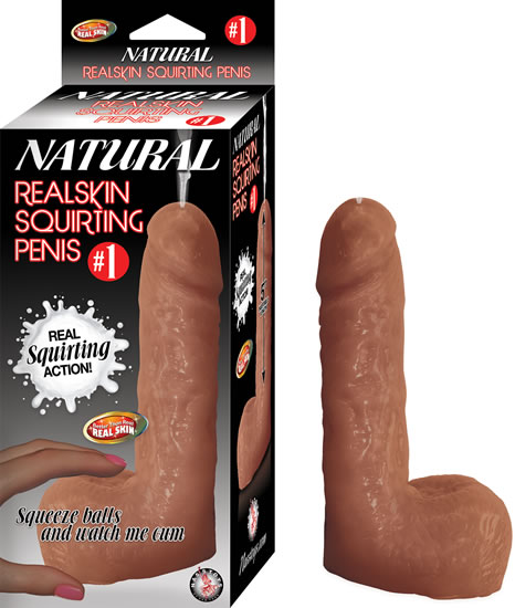 natural realskin squirting penis brown 