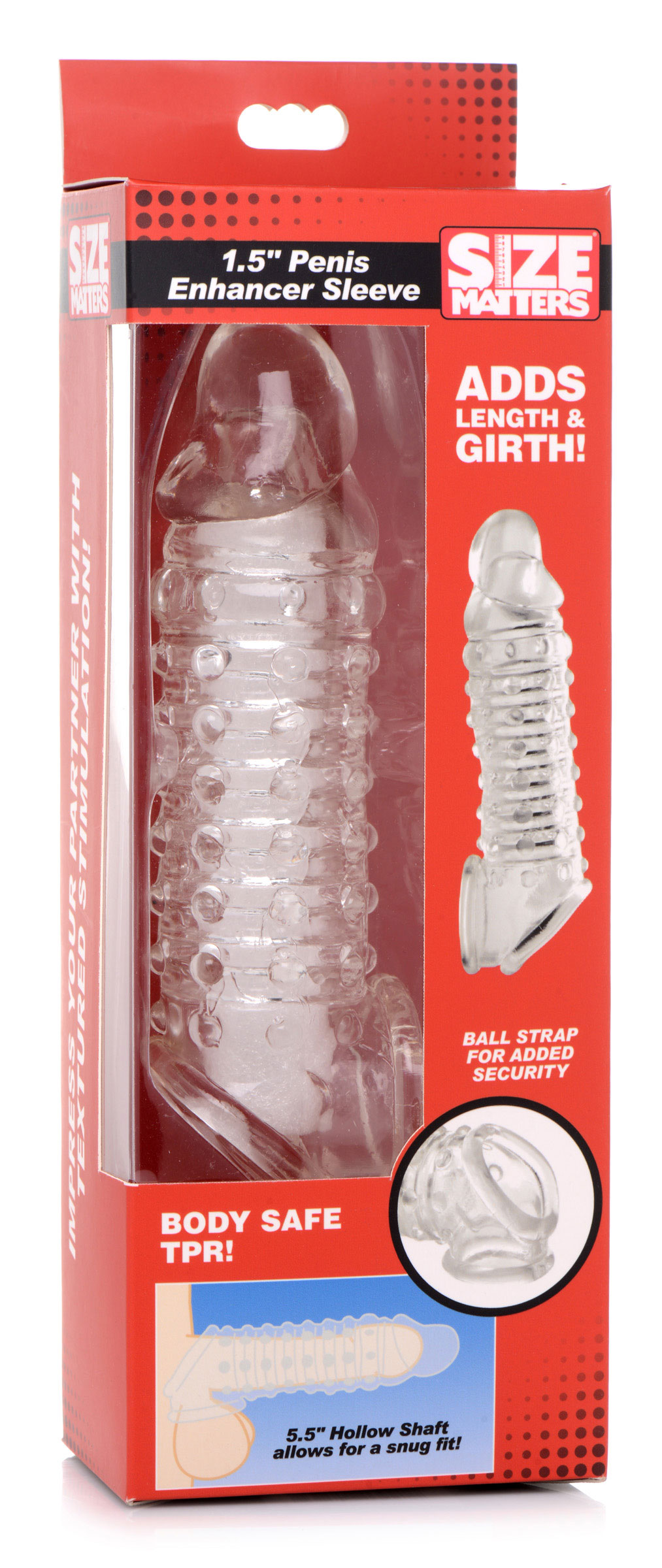 . inch penis enhancer sleeve clear 