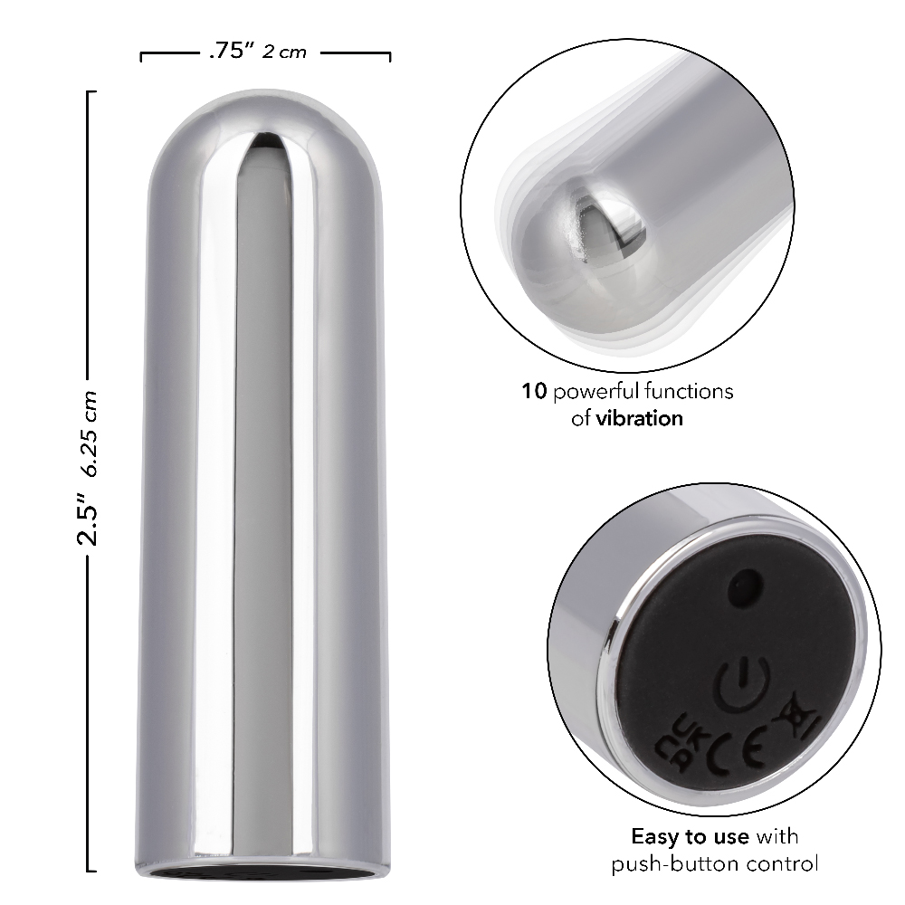 function rechargeable bullet silver 