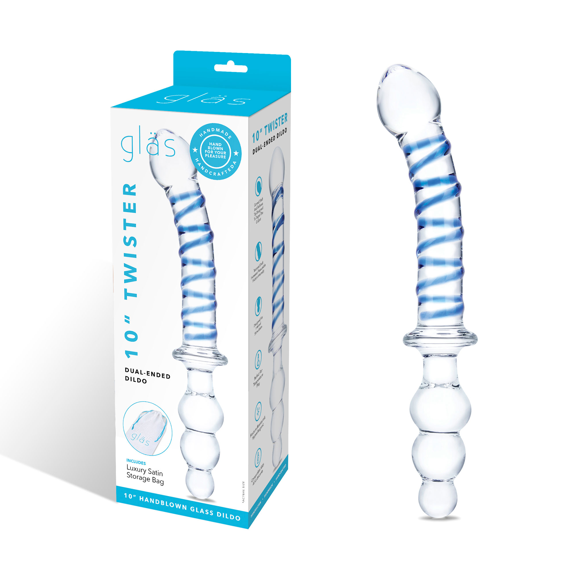 inch twister dual ended dildo clearblue 