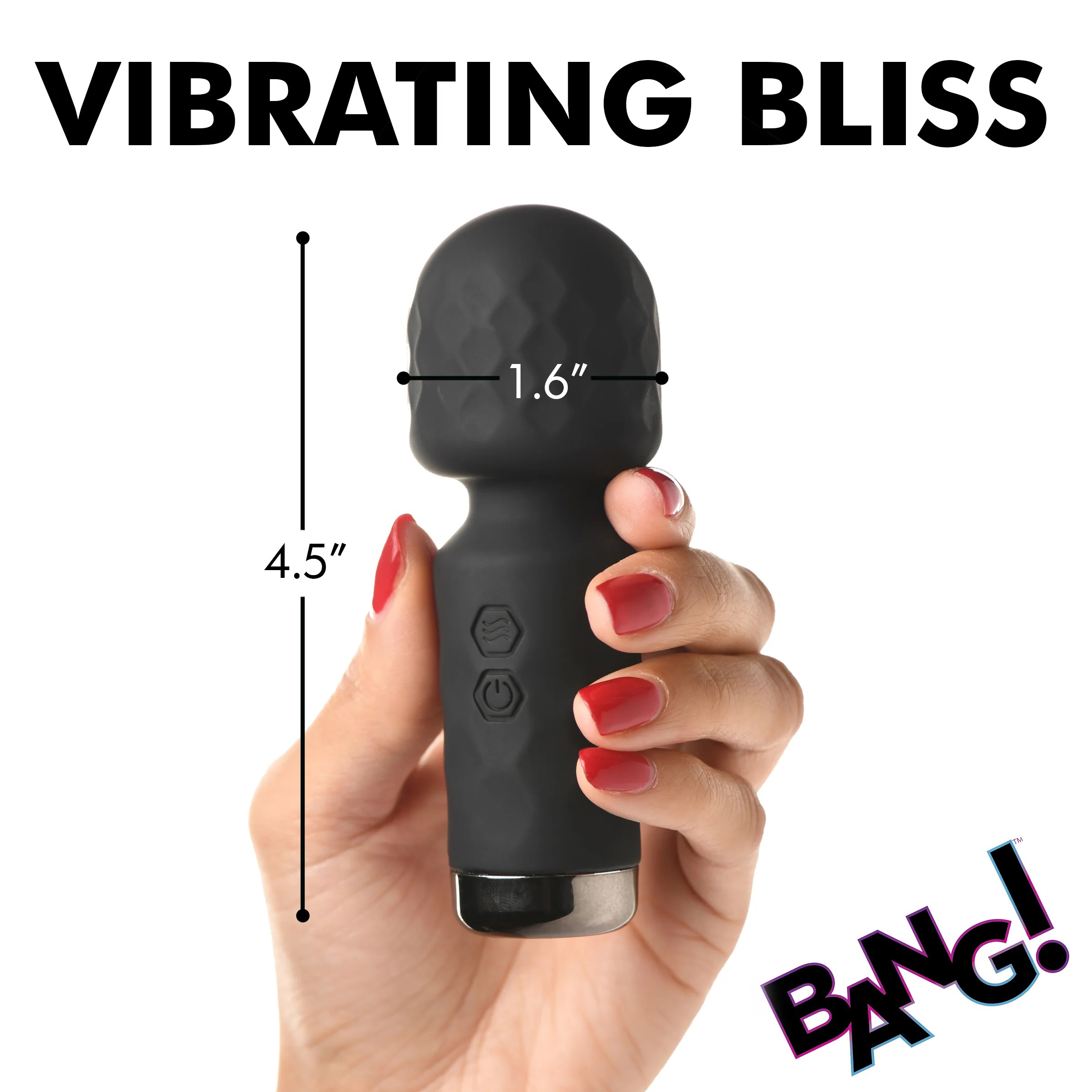 x mini silicone wand  black 