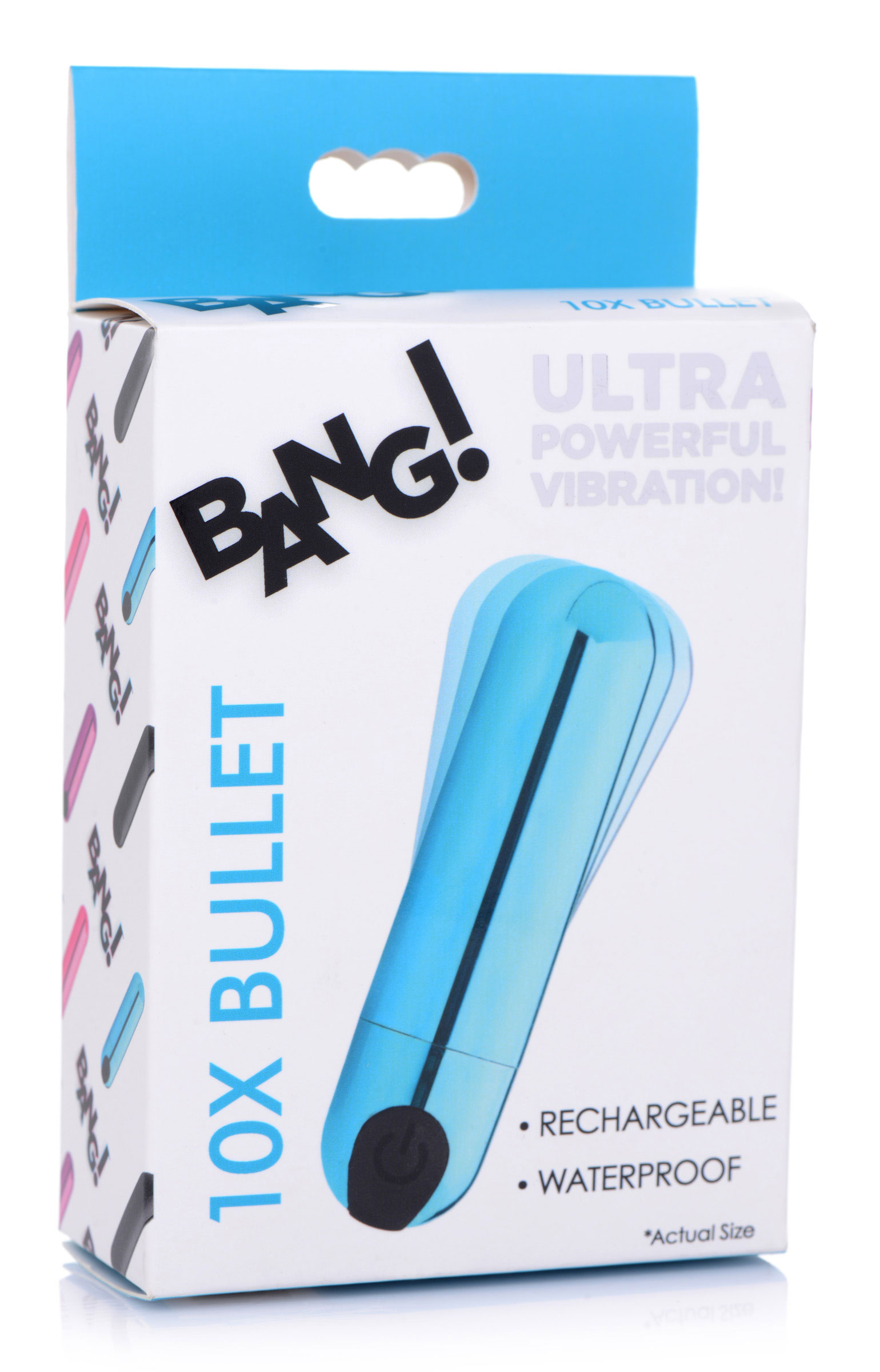 x rechargeable vibrating metallic bullet blue 