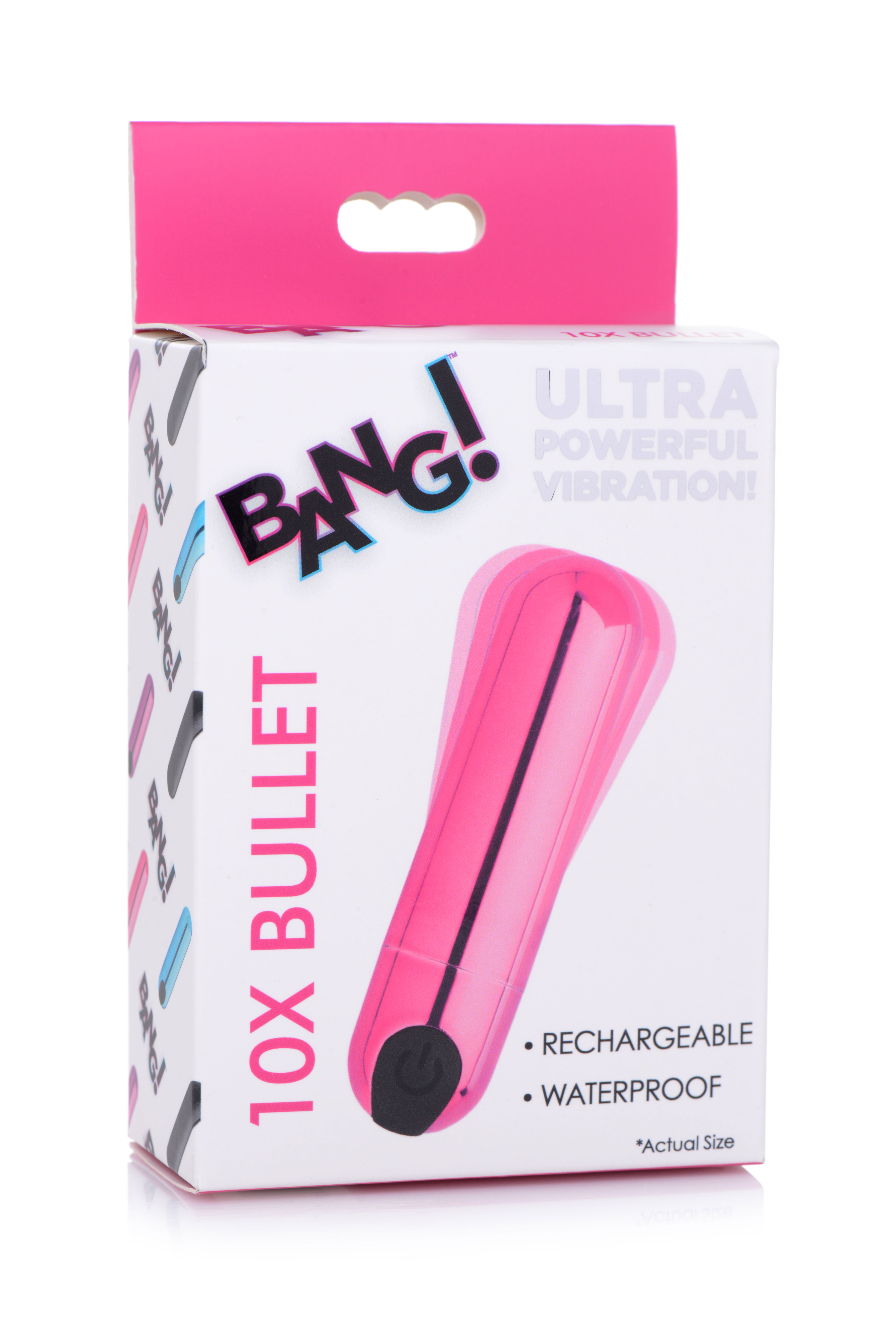 x rechargeable vibrating metallic bullet pink 