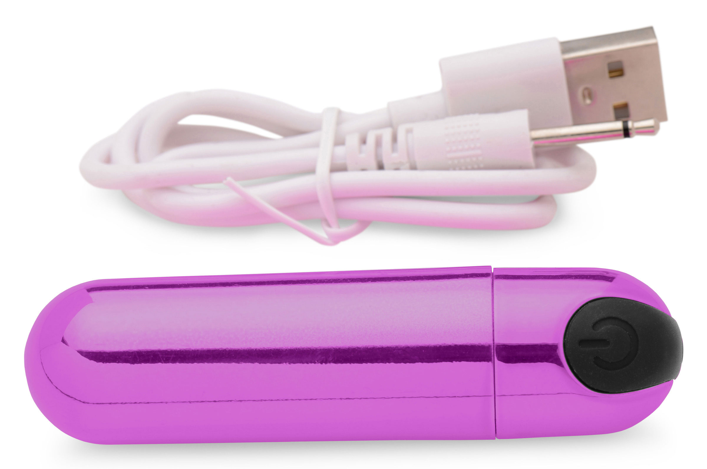 x rechargeable vibrating metallic bullet purple 