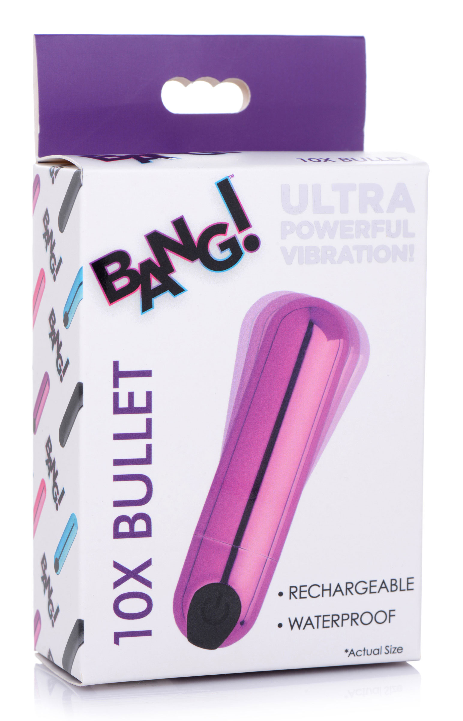 x rechargeable vibrating metallic bullet purple 