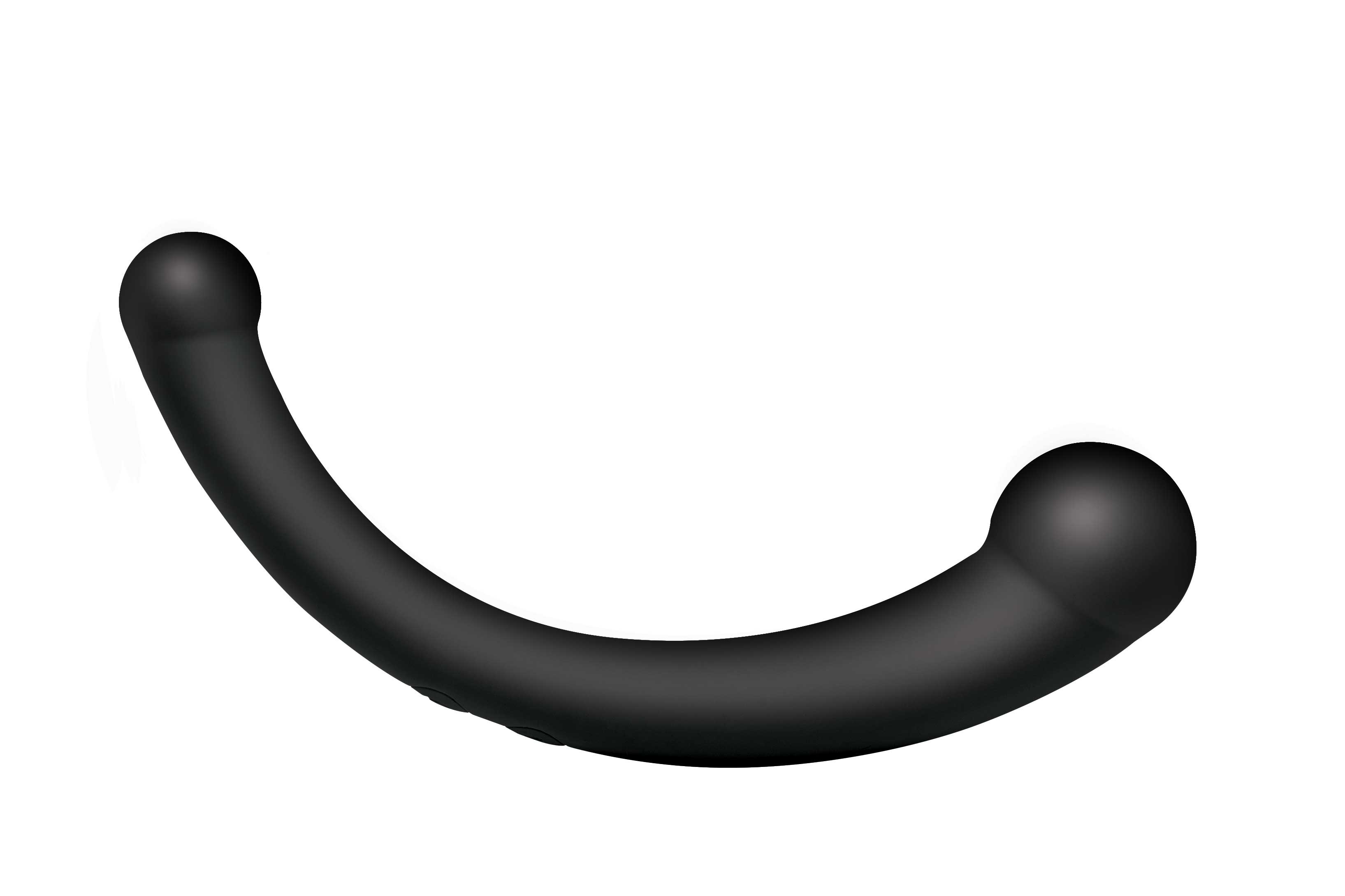 x vibra crescent silicone dual ended dildo  black 