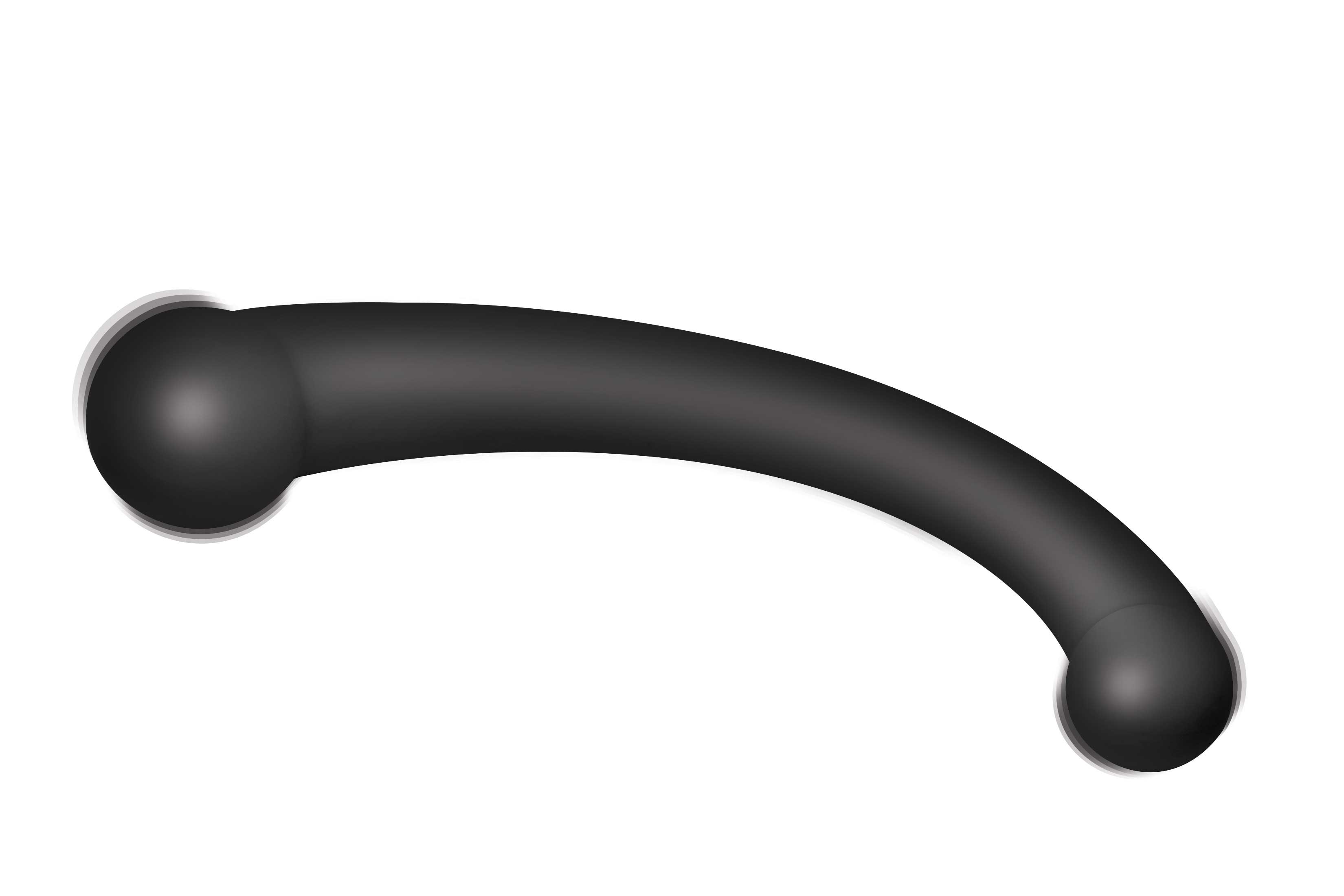 x vibra crescent silicone dual ended dildo  black 