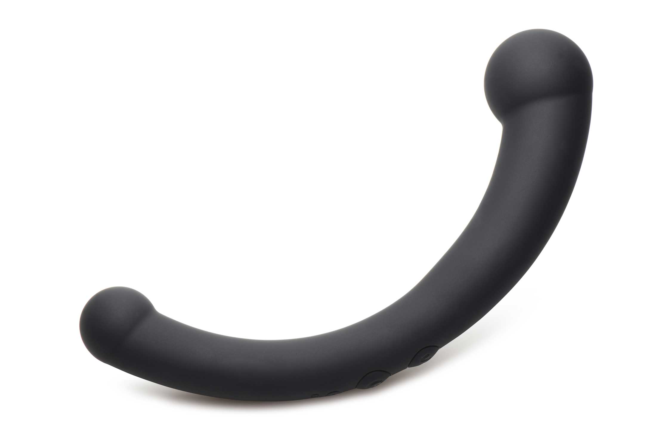 x vibra crescent silicone dual ended dildo  black 