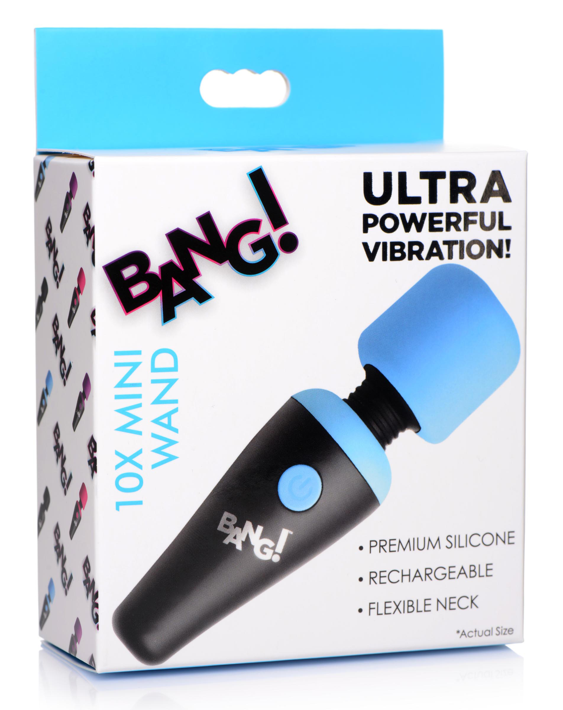 x vibrating mini silicone wand blue 