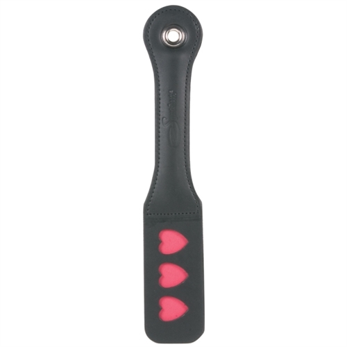 inch leather impression paddle heart 