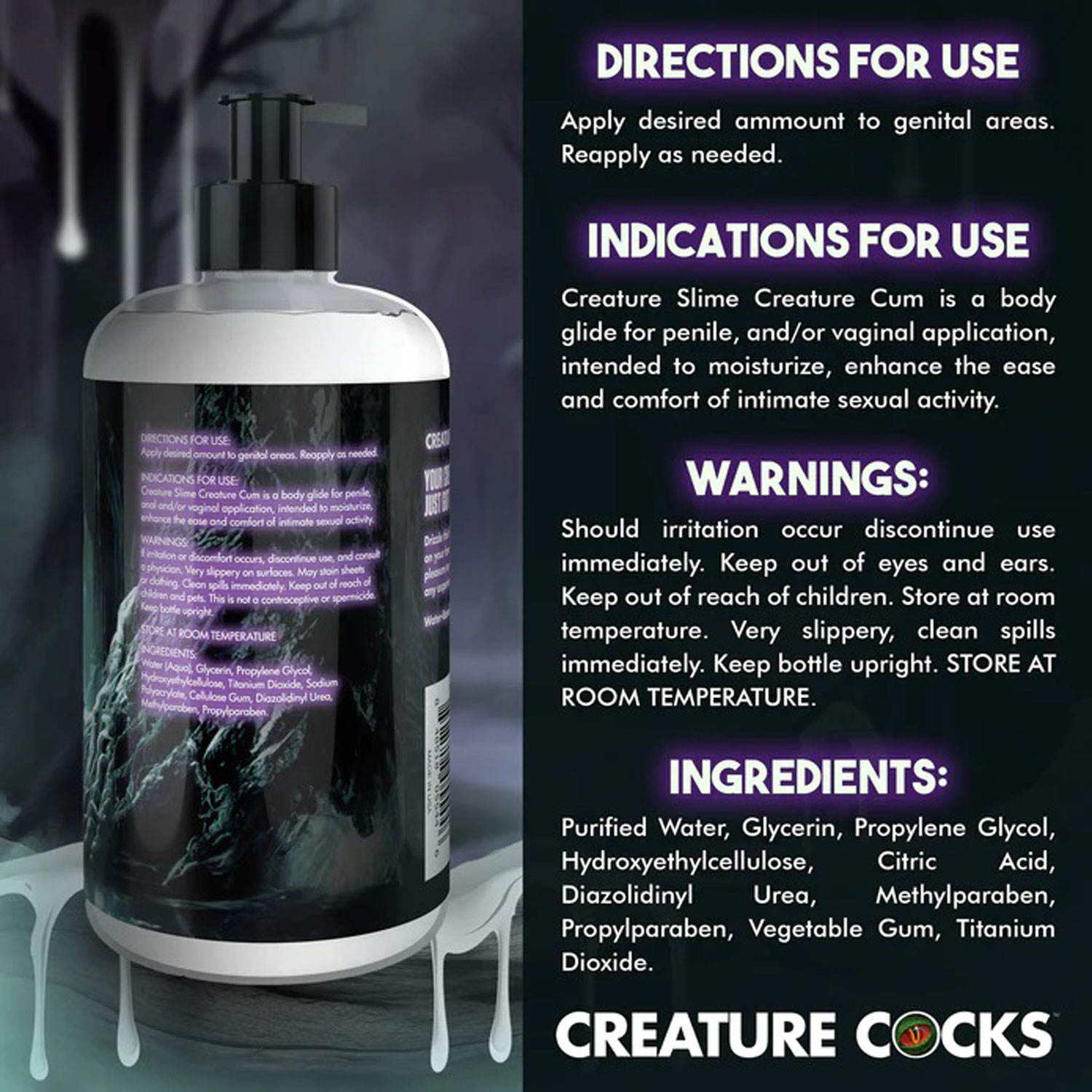 oz creature slime creature cum unscented jizz lubricant clear 