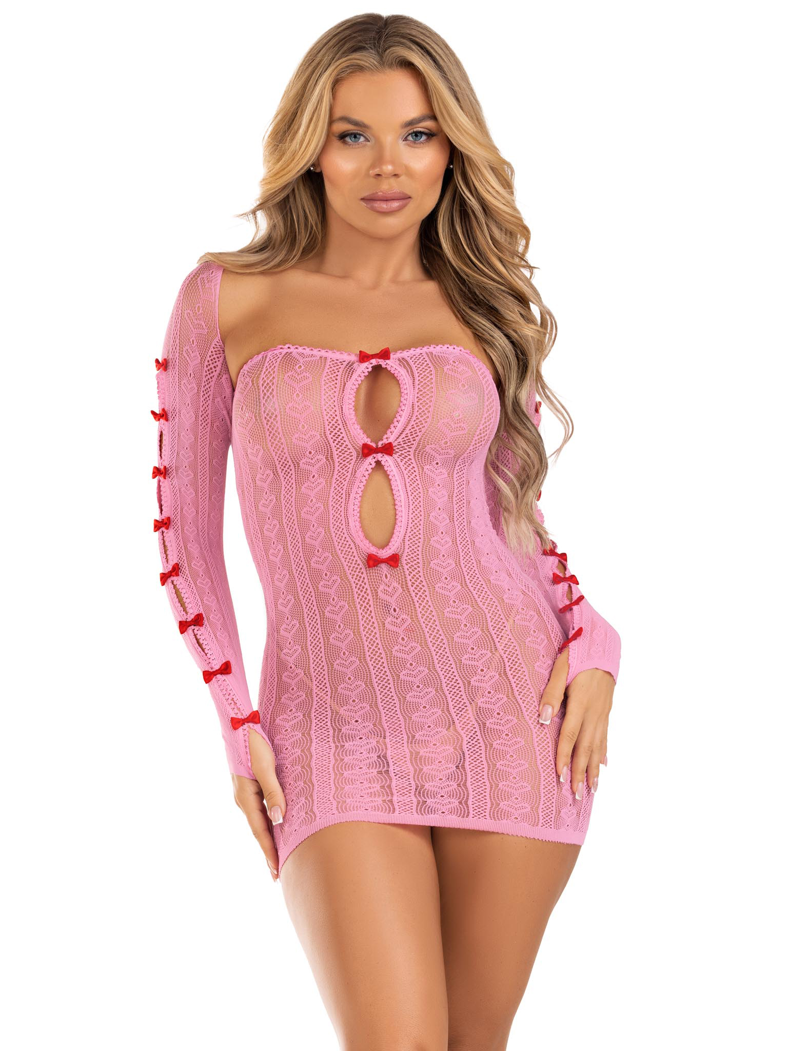 pc sweerheart striped tube dress one size pink 