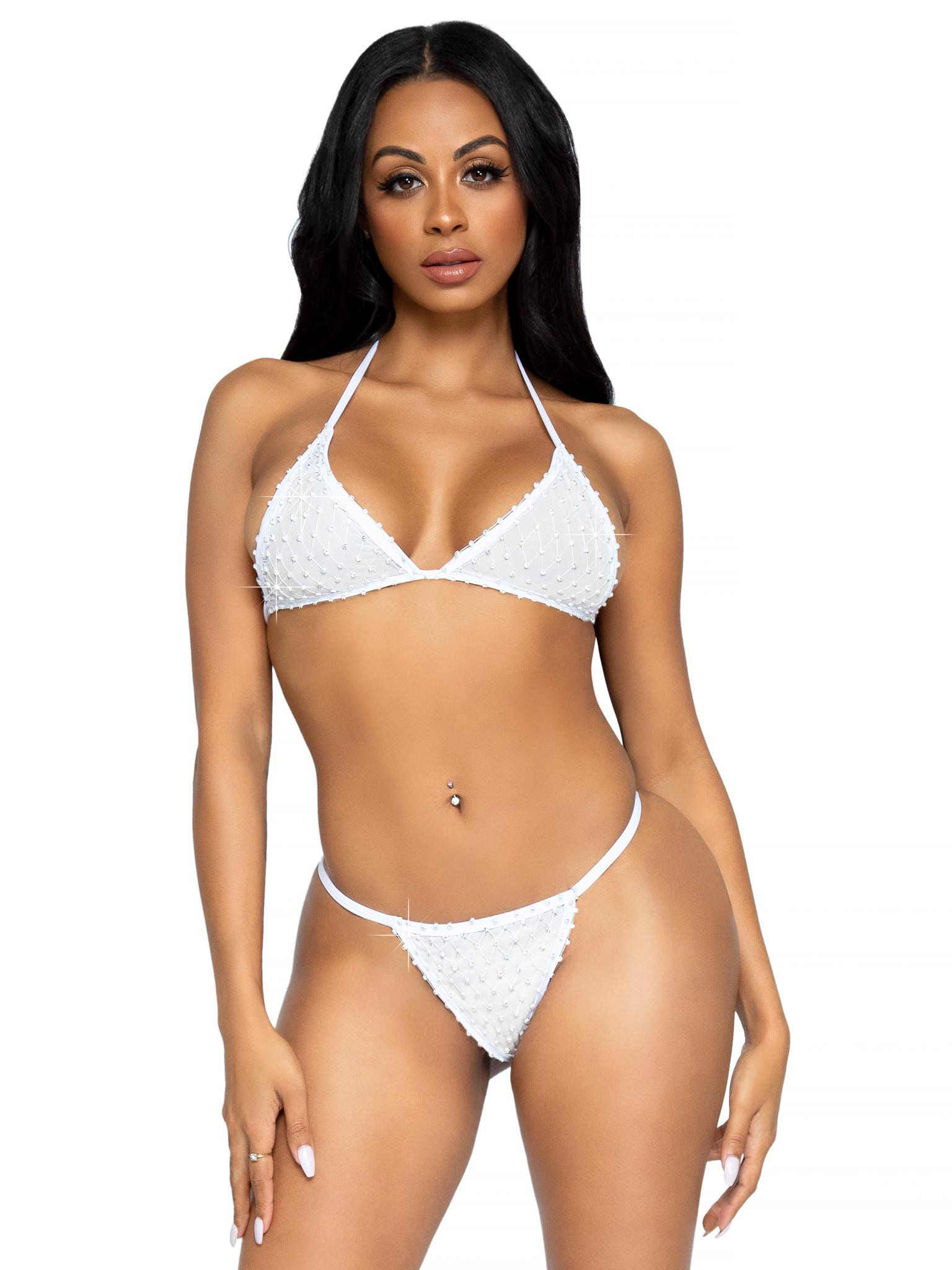 pc tempest bikini set white  one size 