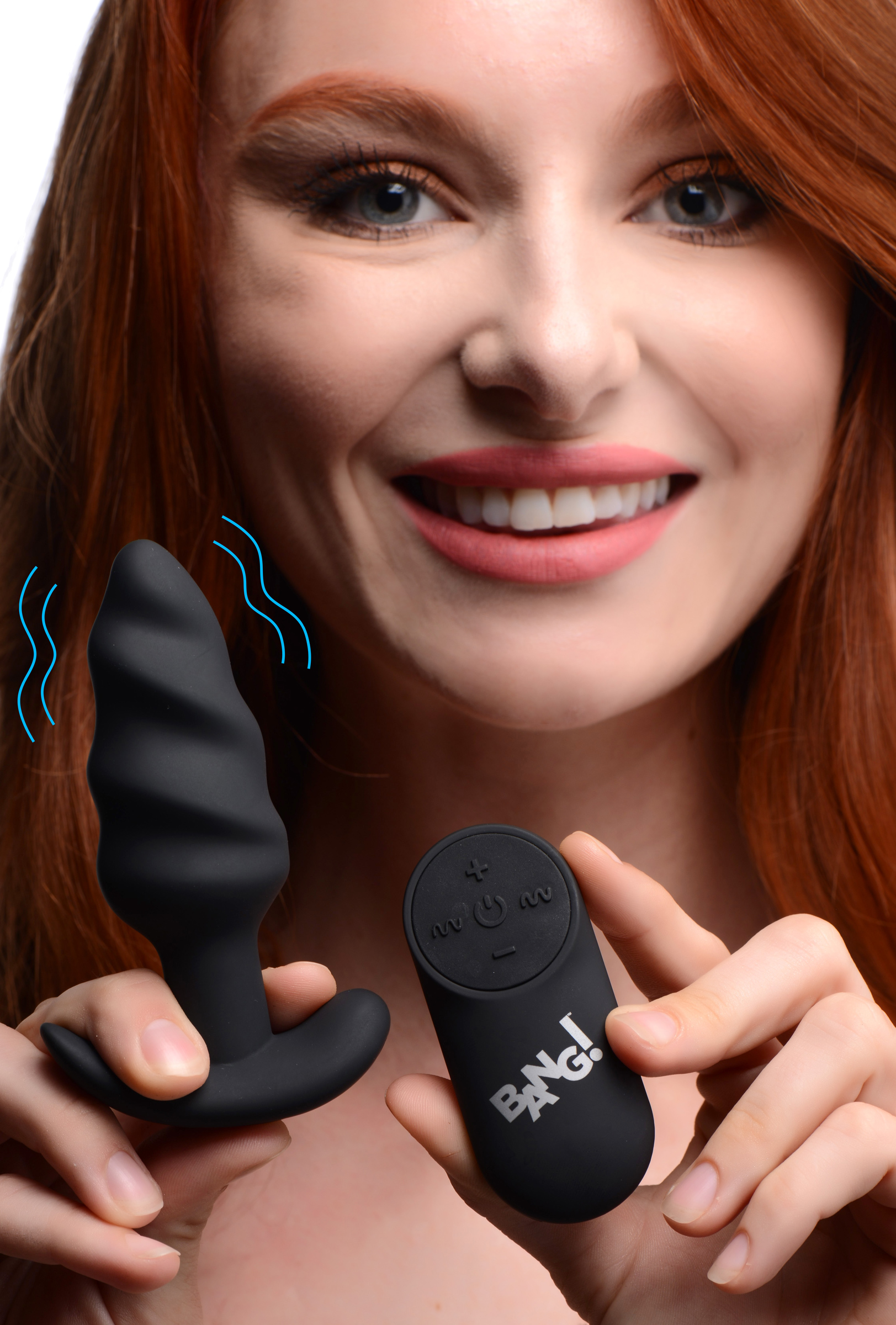 x silicone swirl plug with remote  black 