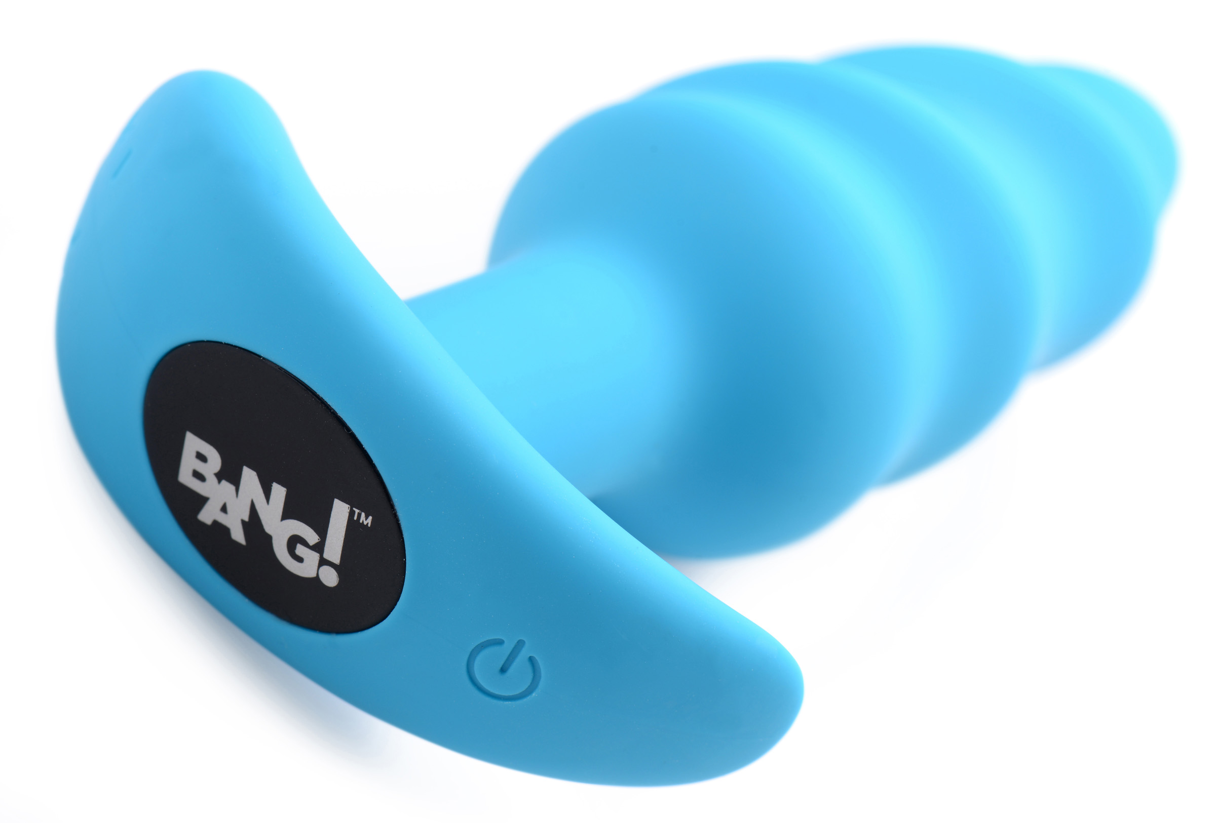 x silicone swirl plug with remote blue 