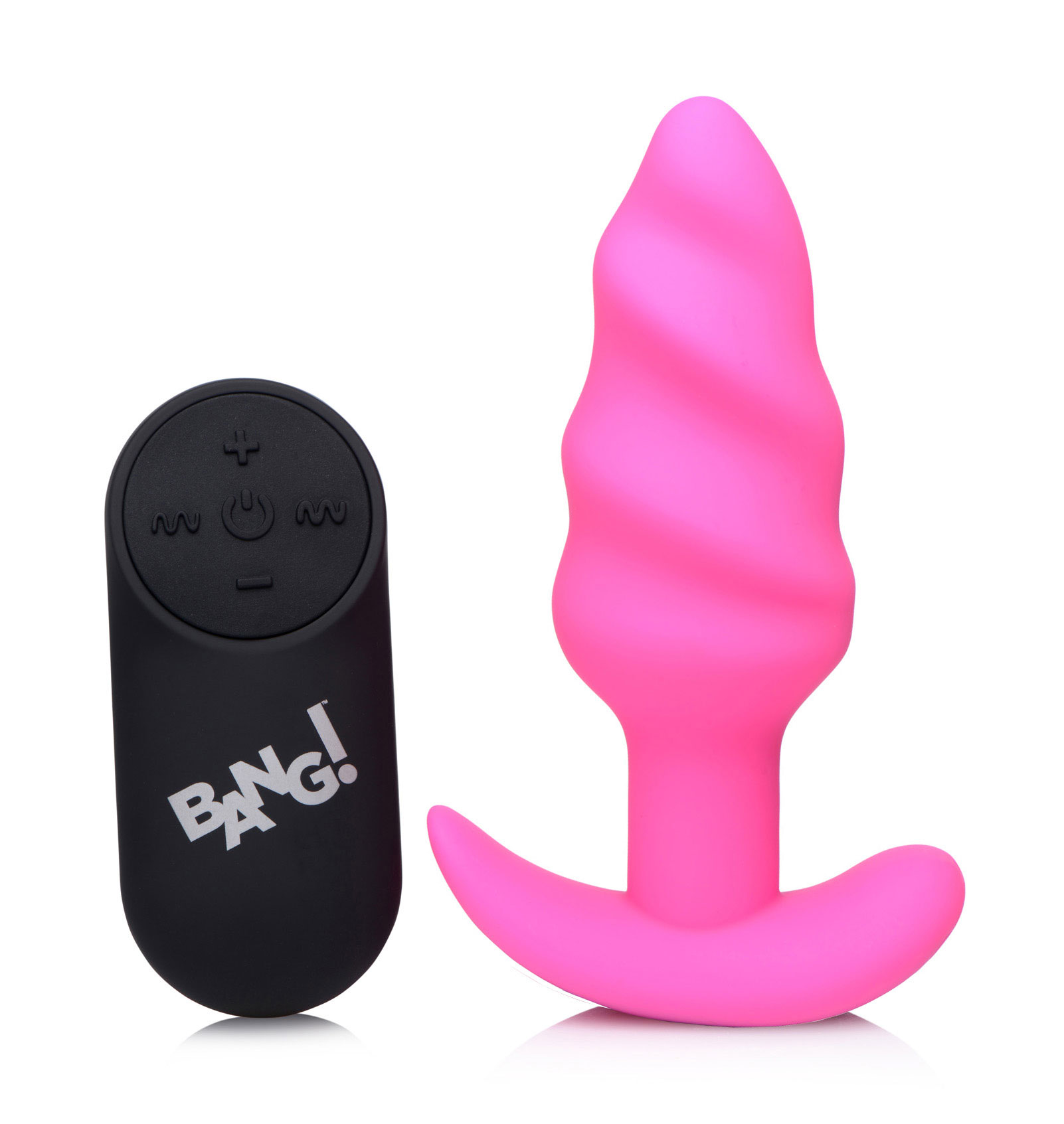 x silicone swirl plug with remote pink 