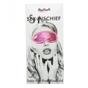 Sex and Mischief Satin Blindfold Hot Pink