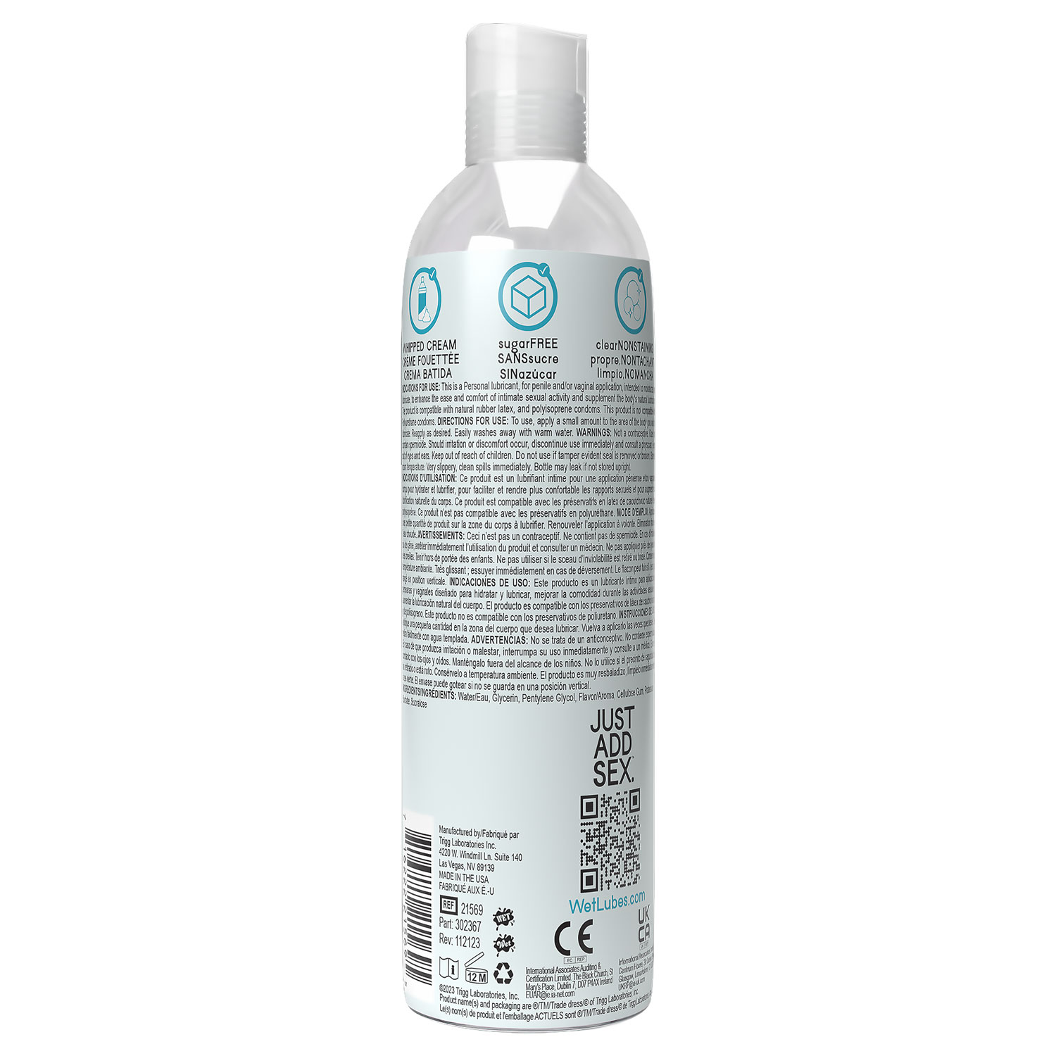 Wet Delicious Oral Play Whipped Cream Waterbased Flavored Lubricant 4 Oz