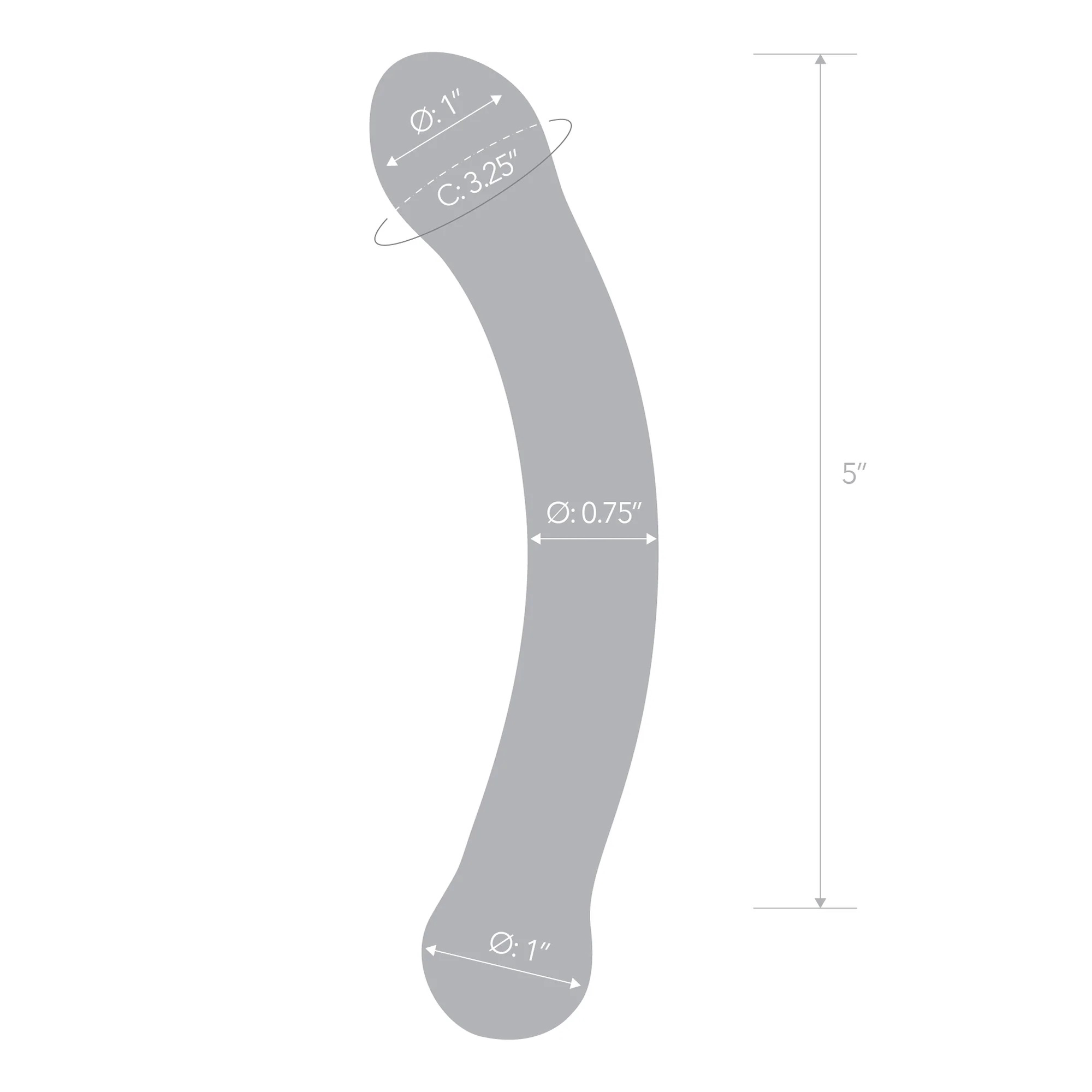 inch curved g spot blue glass dildo 