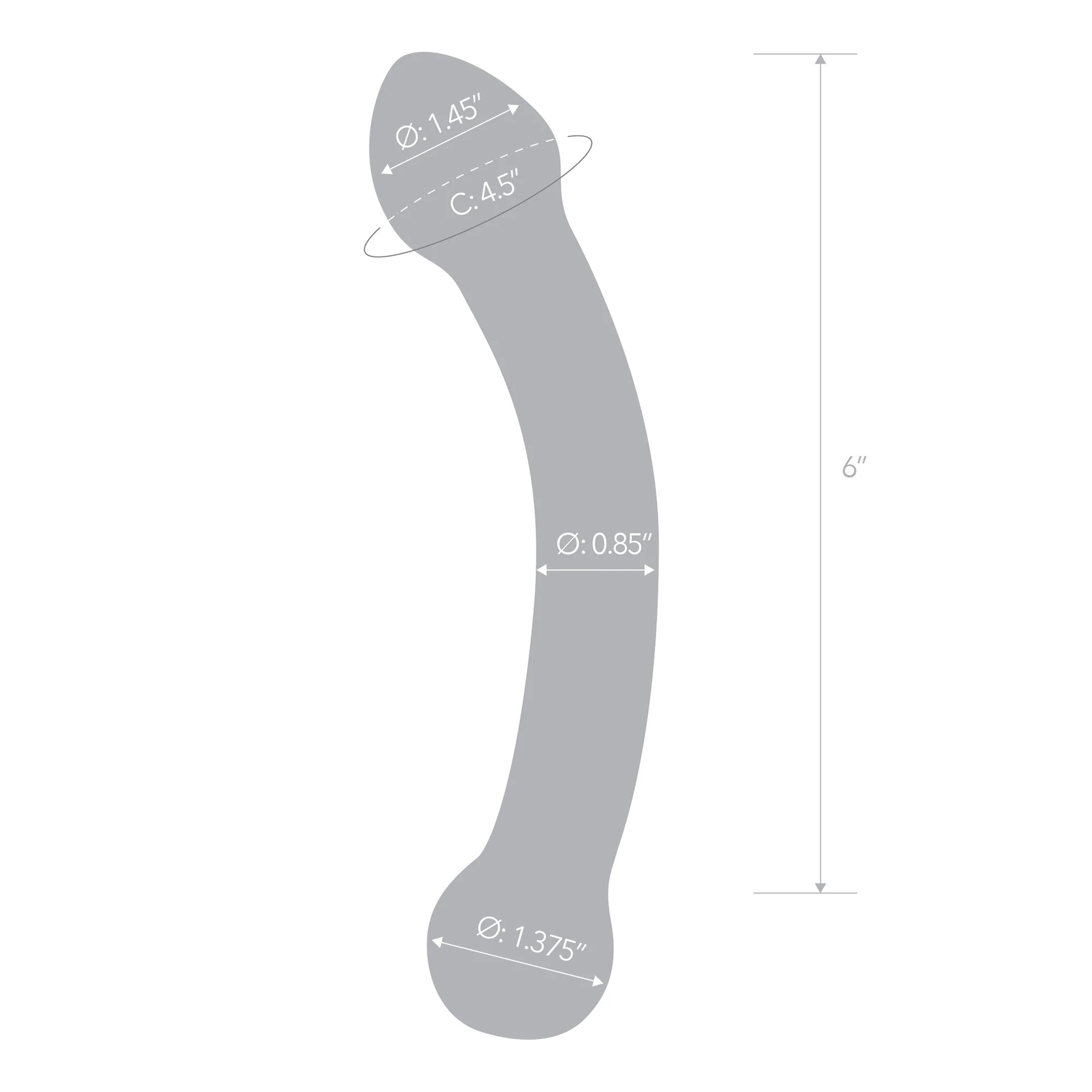 inch curved glass g spot stimulator 