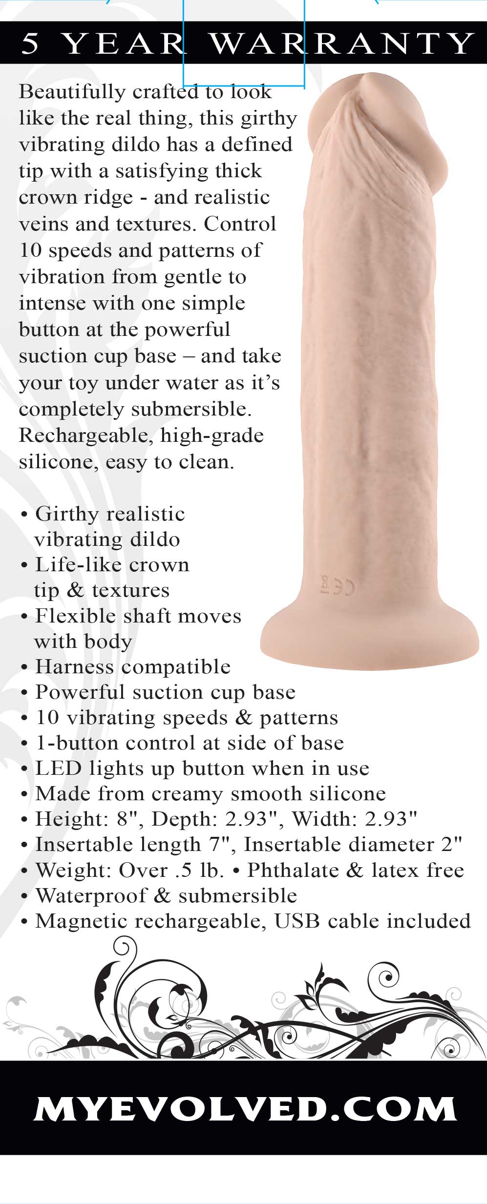 inch girthy vibrating dong light 