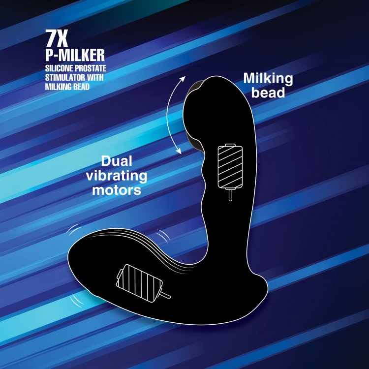 x p milker silicone prostate stimulator with milking bead 