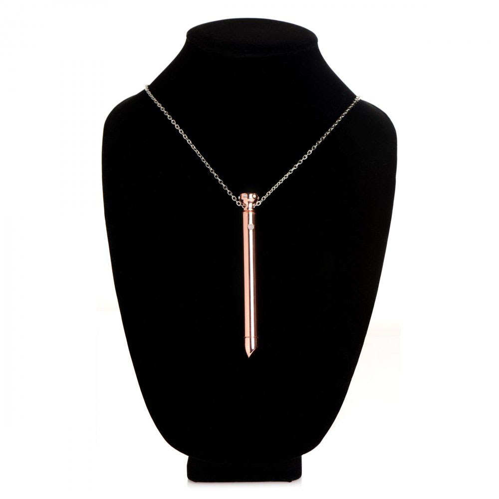 x vibrating necklace rose gold 