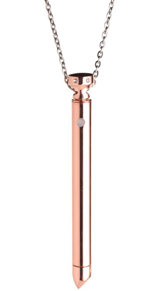 x vibrating necklace rose gold 