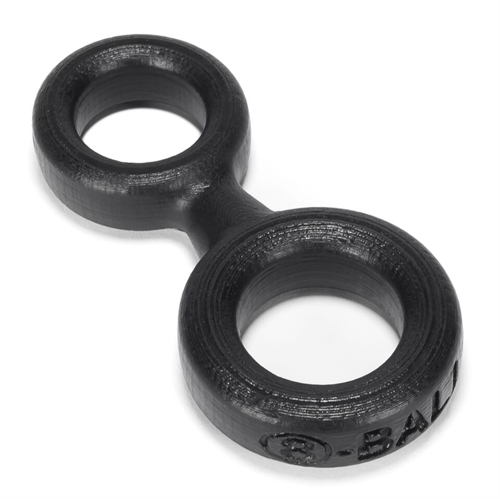 ball cockring with attached ball ring oxballs black 