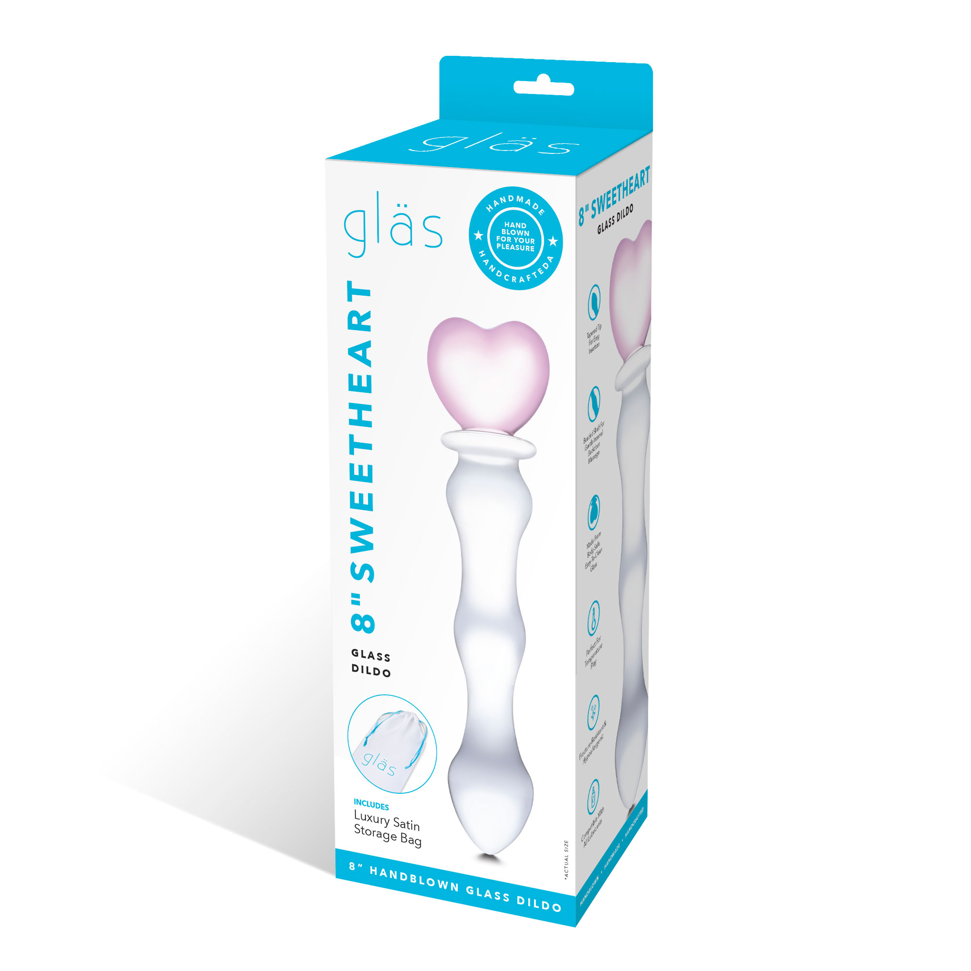 inch sweetheart glass dildo pinkclear 