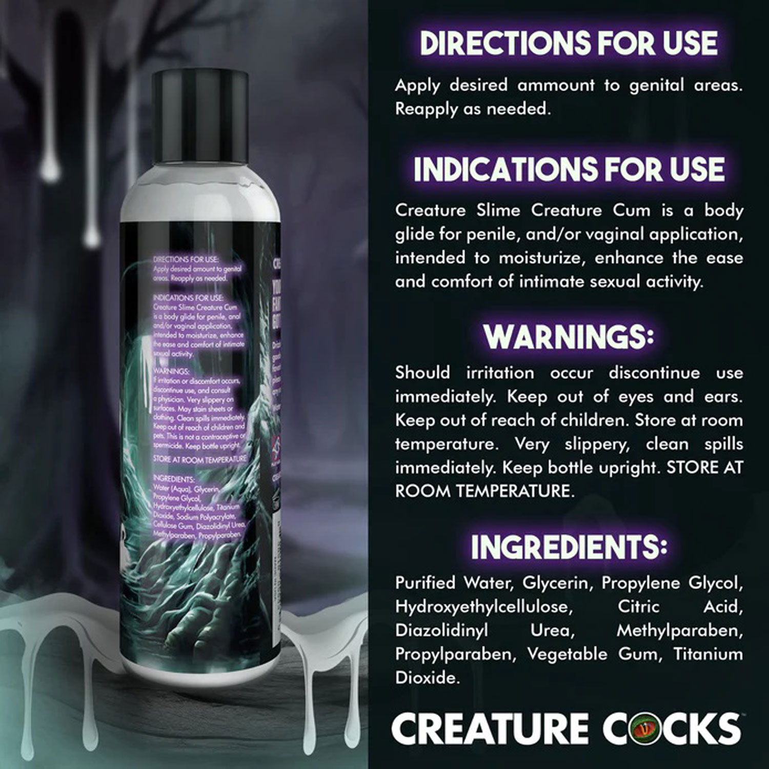 oz creature slime creature cum unscented jizz lubricant clear 