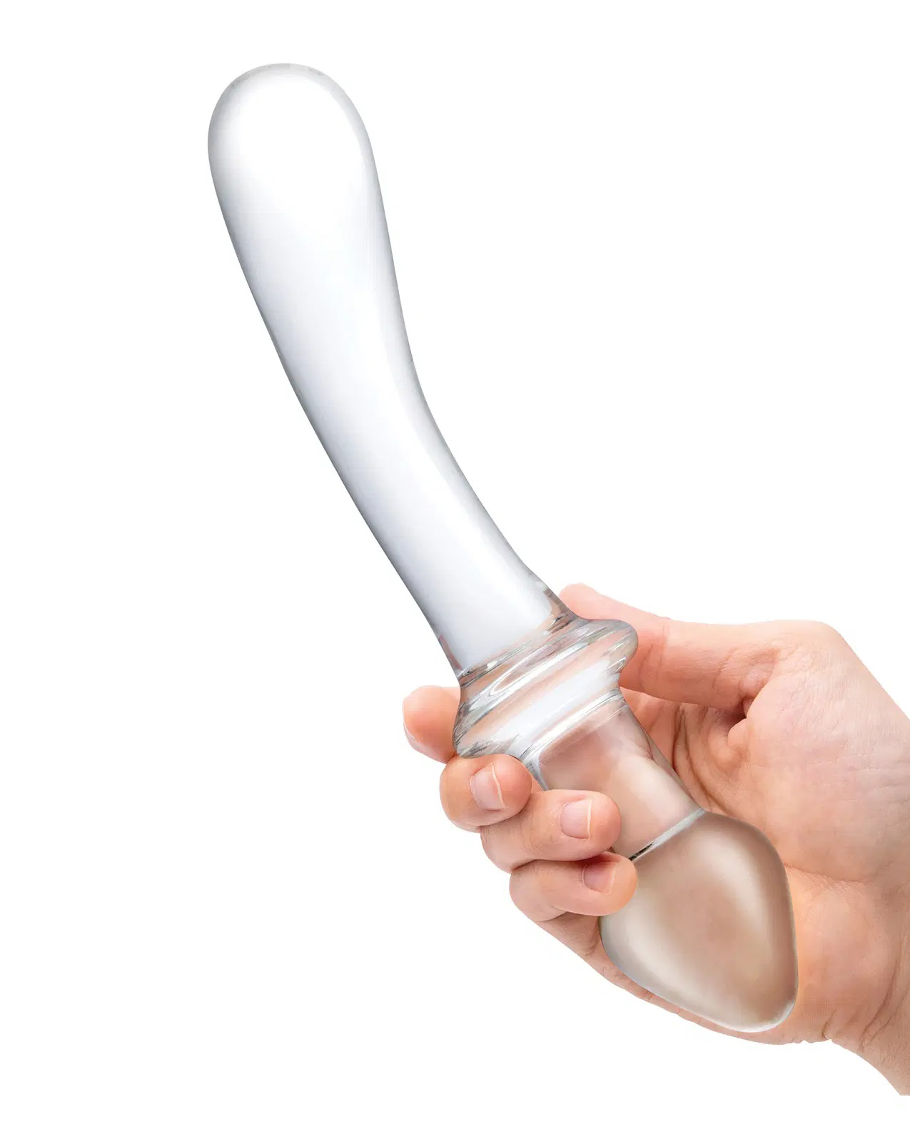 inch classic curved dual ended dildo clear 