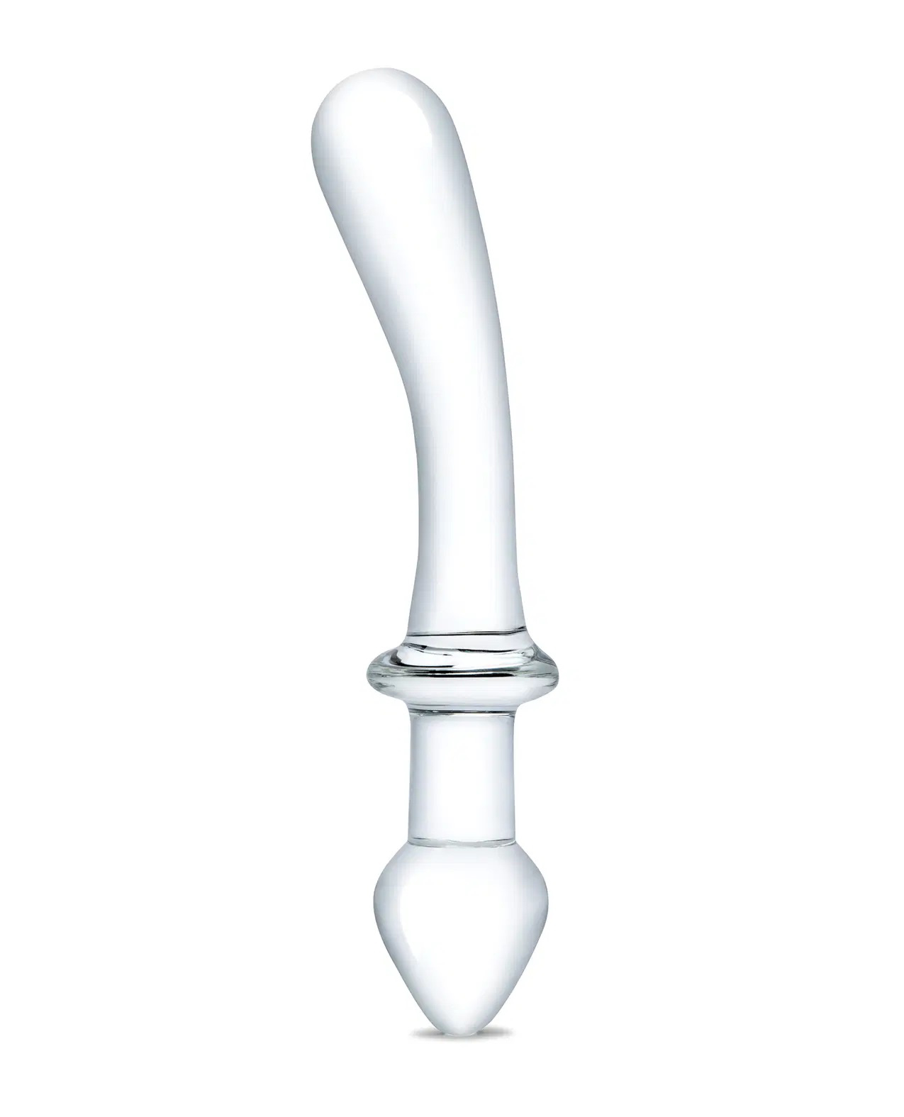 inch classic curved dual ended dildo clear 