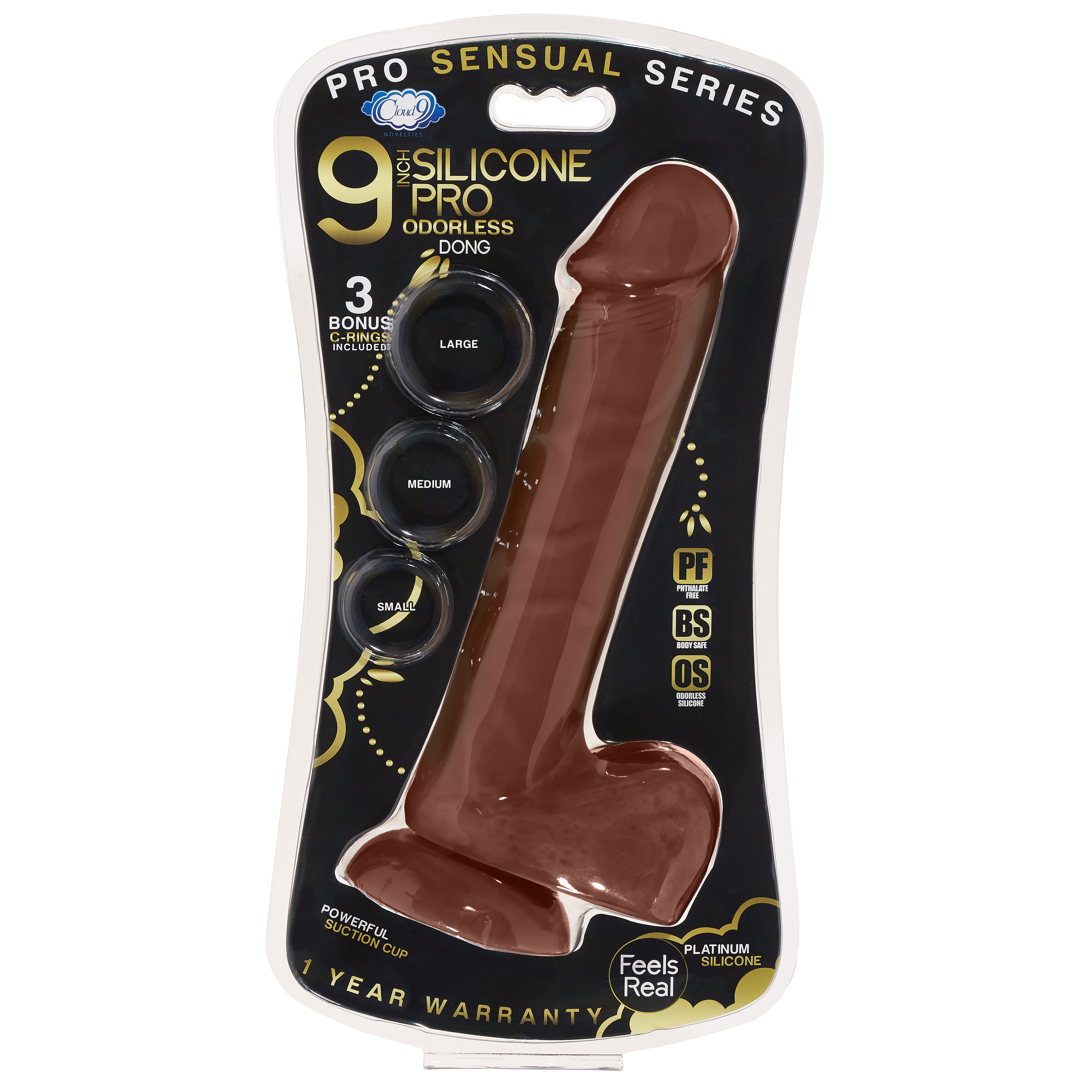 inch silicone pro odorless dong brown 