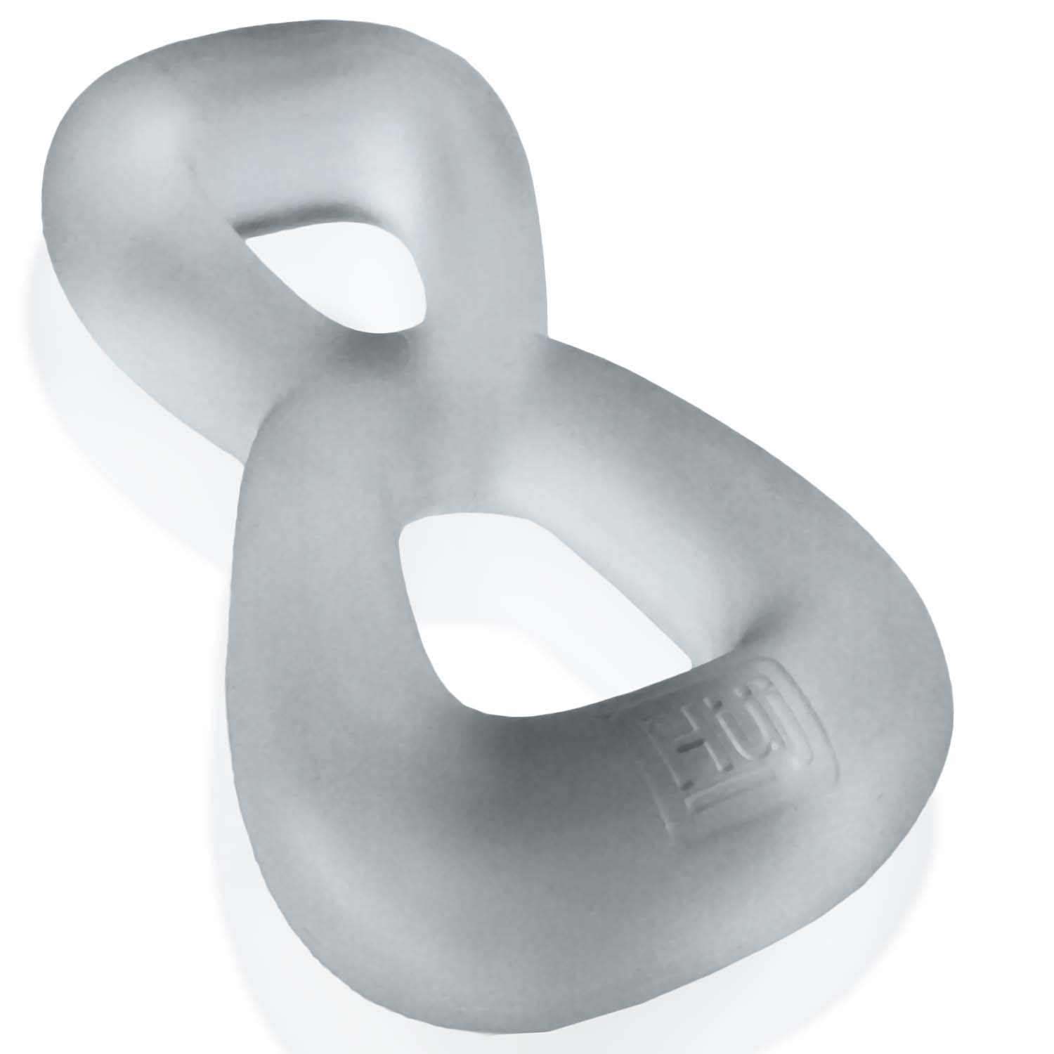 Boomerang Double Ring Cockring & Nut Tugger Clear Steam
