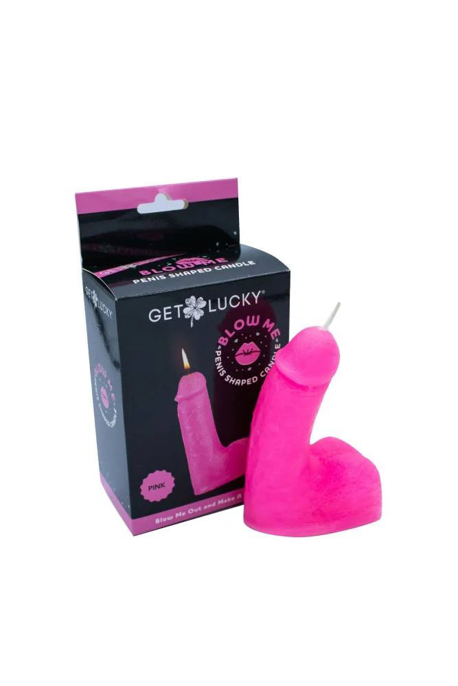 Get Lucky Blow Me Penis Candle Pink