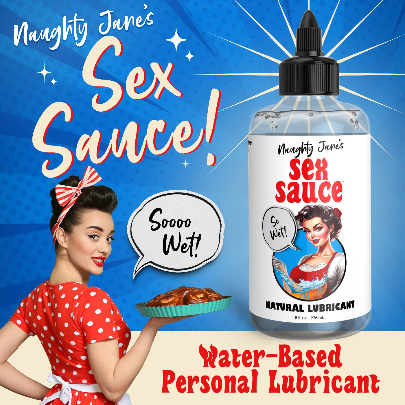 Naughty Janes Sex Sauce Natural Lubricant 8oz