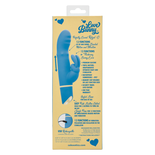 Love Bunny Beaded “G” Bunny Blue