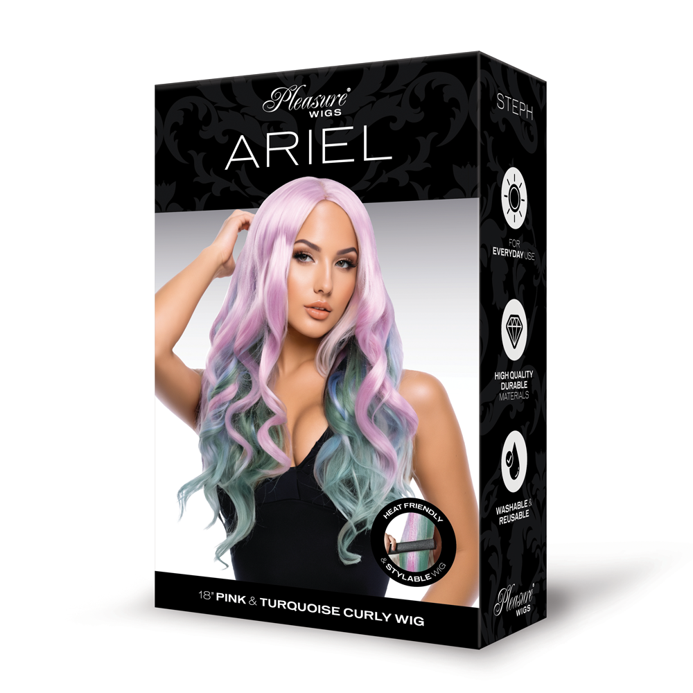 Ariel Premium Stylable Wig Pink turquoise