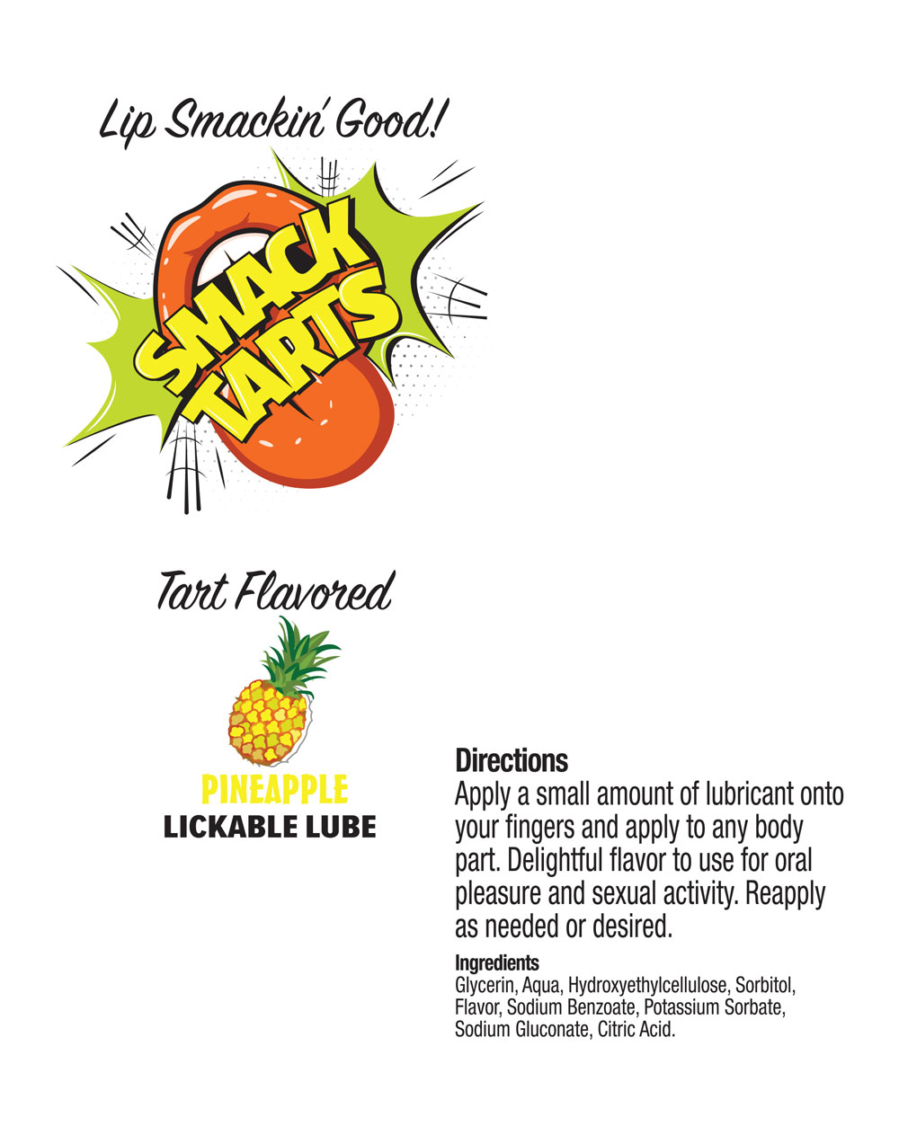 Smack Tarts 2oz Lickable Flavored Lubricant Pineapple