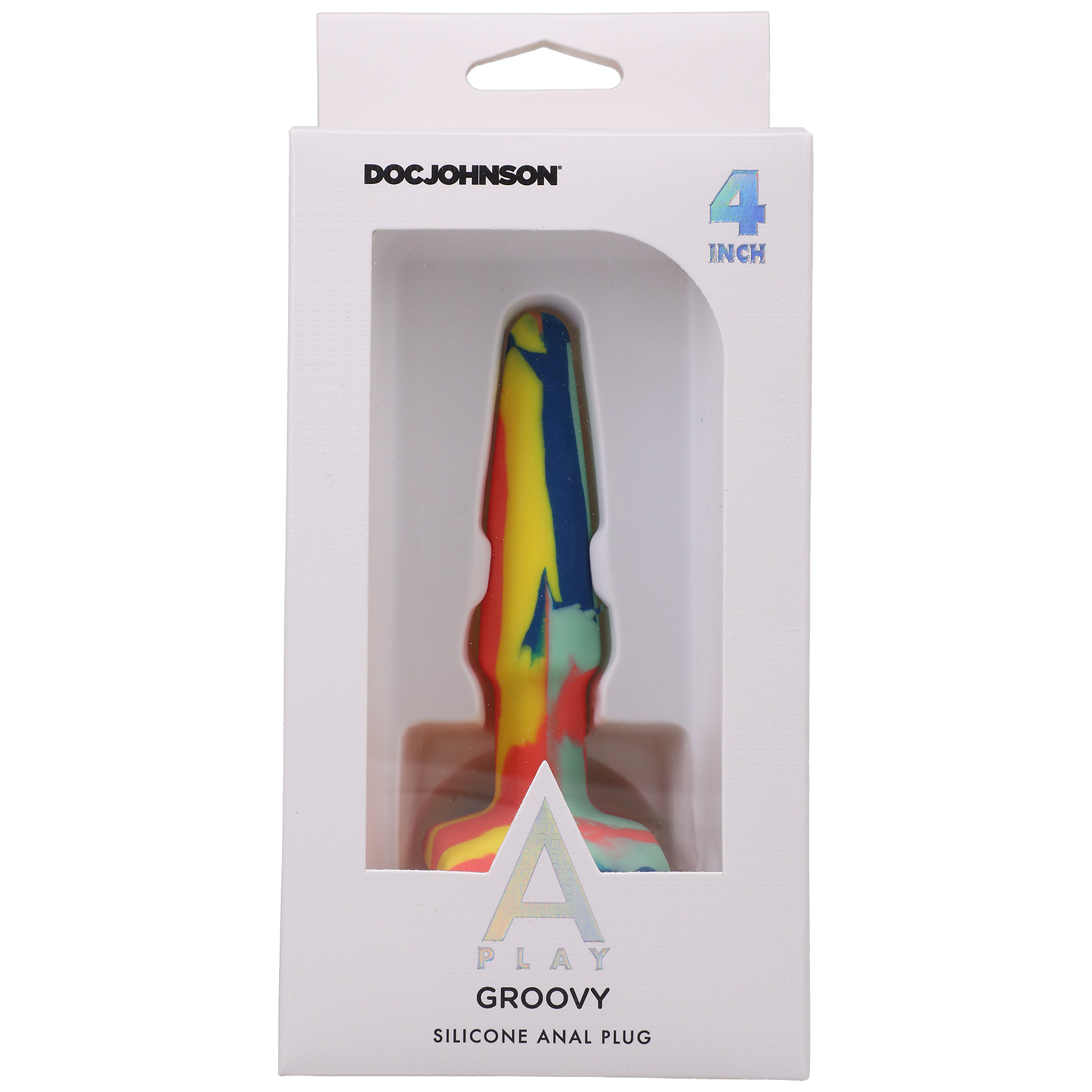 a play groovy silicone anal plug  inch sunrise 