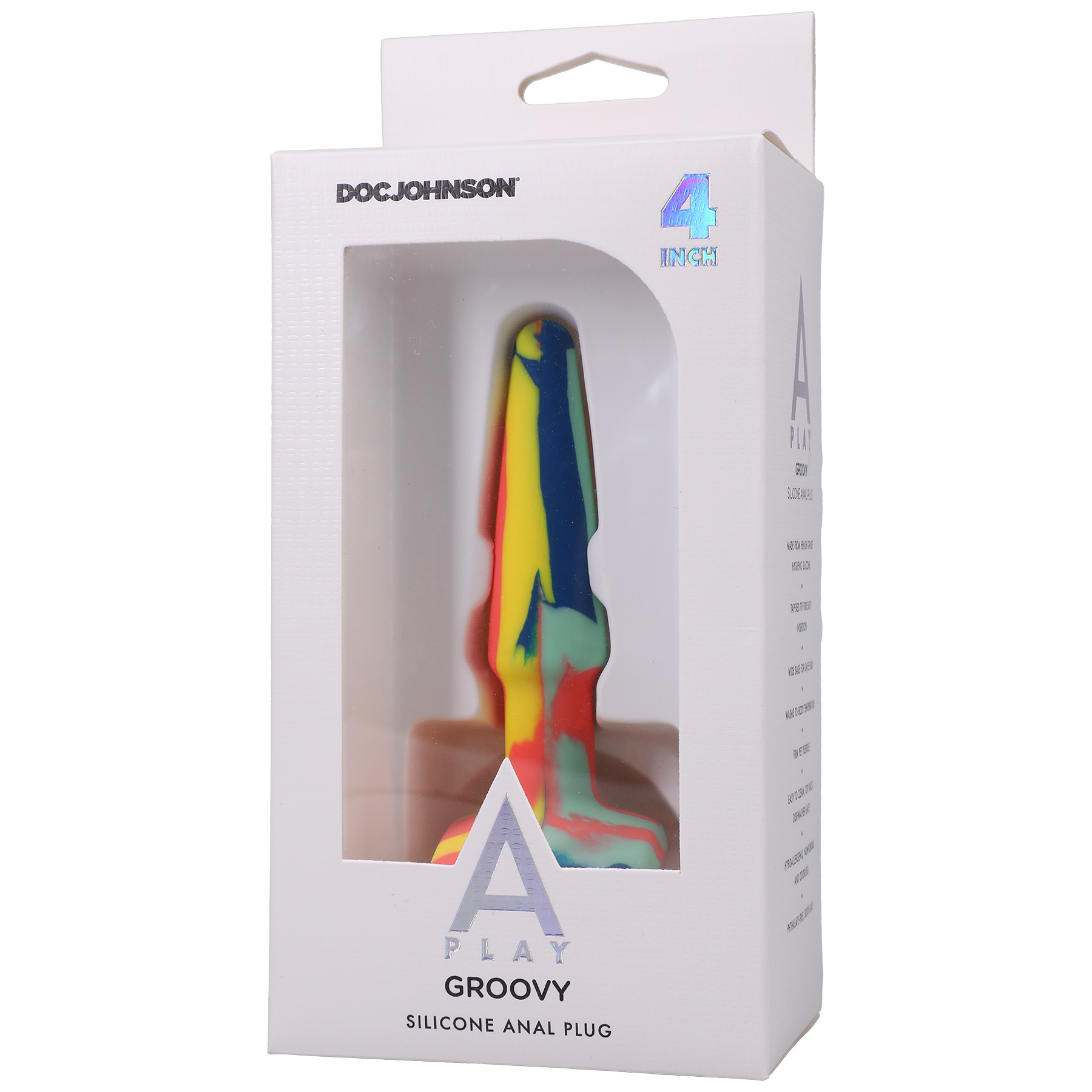 a play groovy silicone anal plug  inch sunrise 