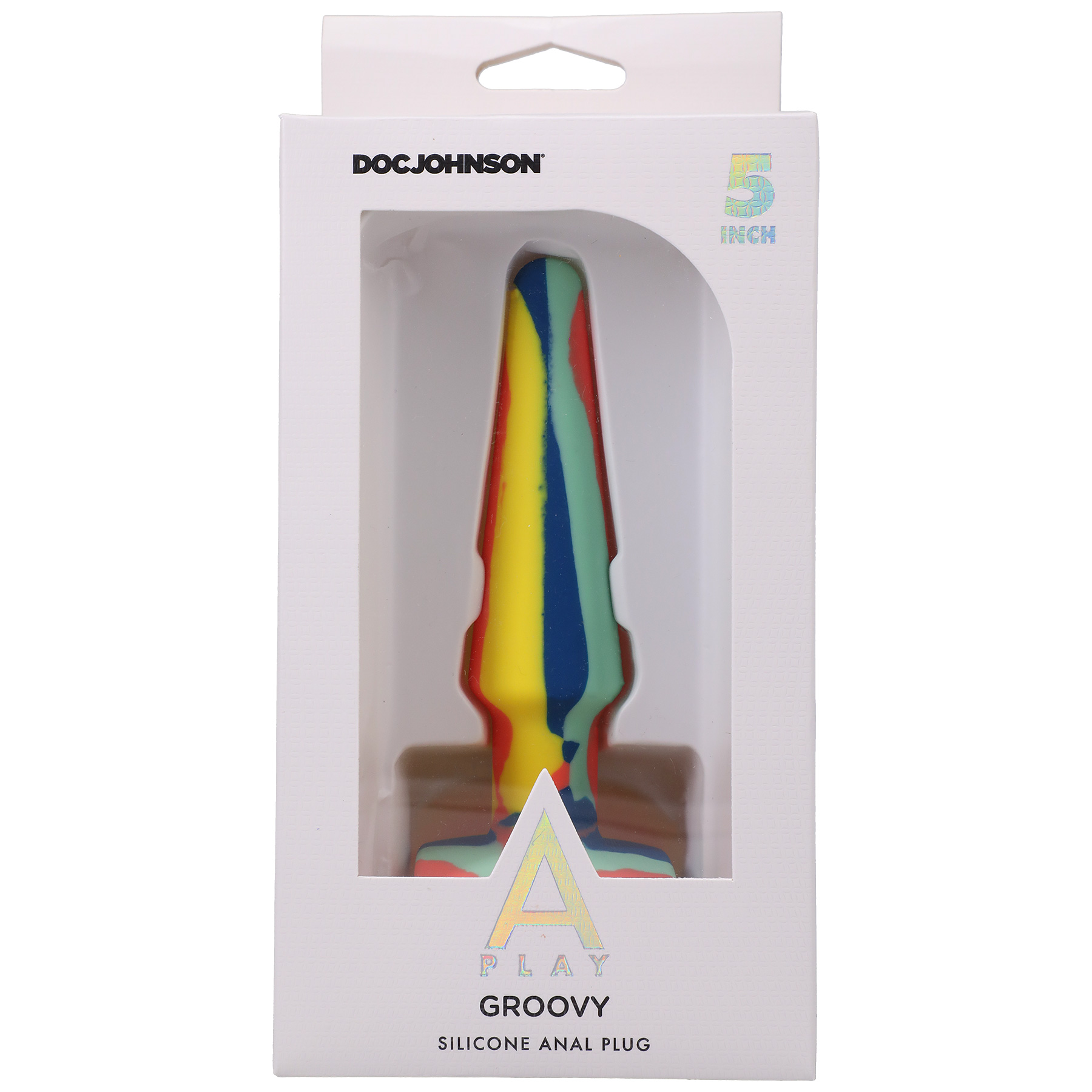 a play groovy silicone anal plug  inch sunrise 