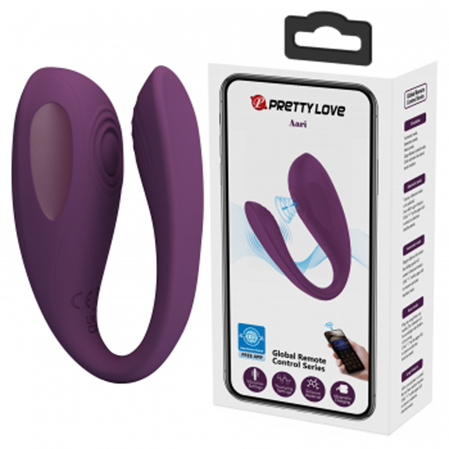 aari global app control vibrator purple 