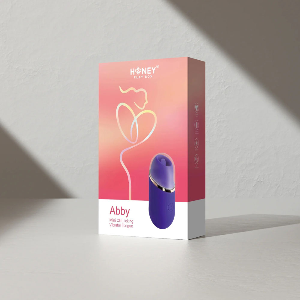 abby mini clit licking vibrator tongue sex toy  purple 
