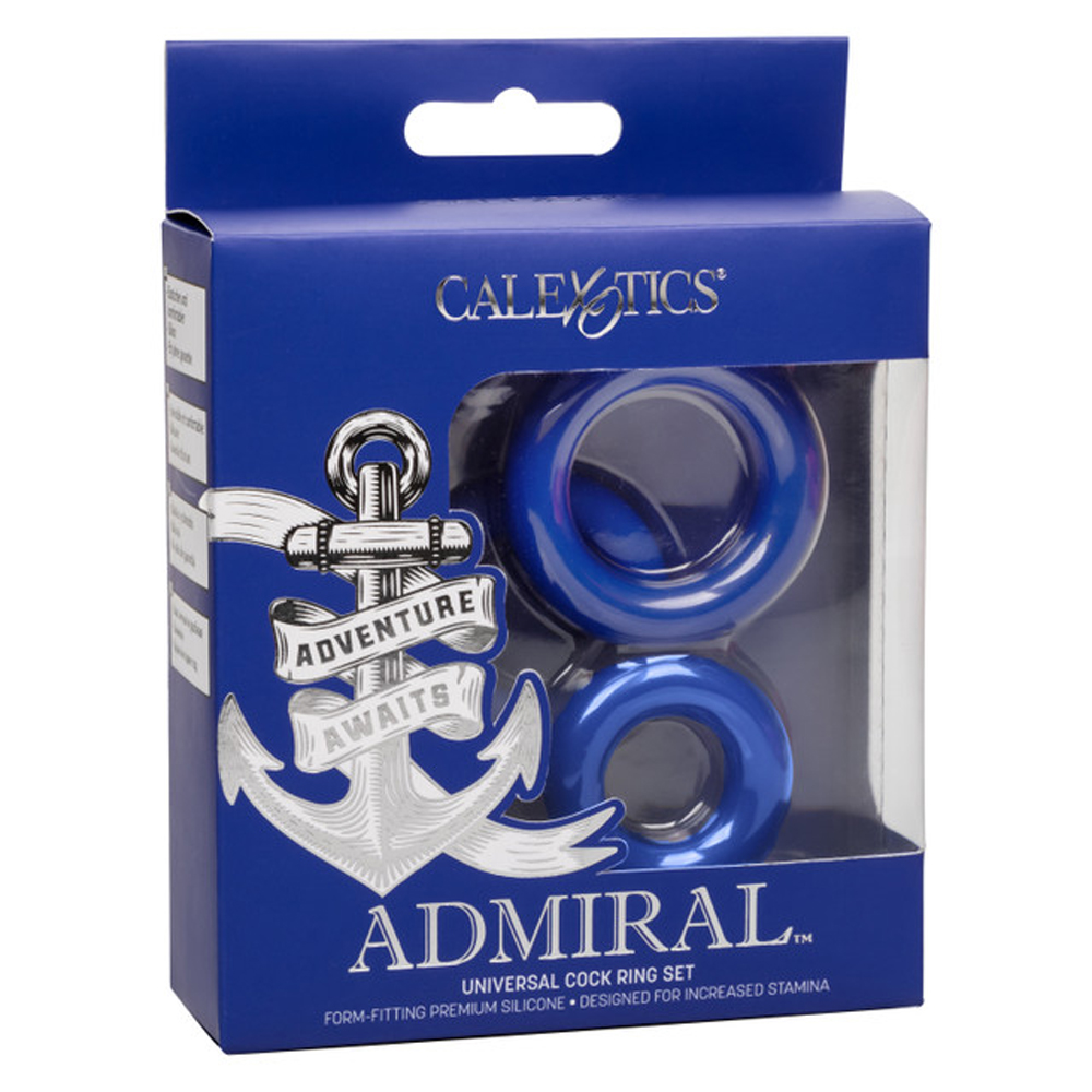 admiral universal cock ring set blue 