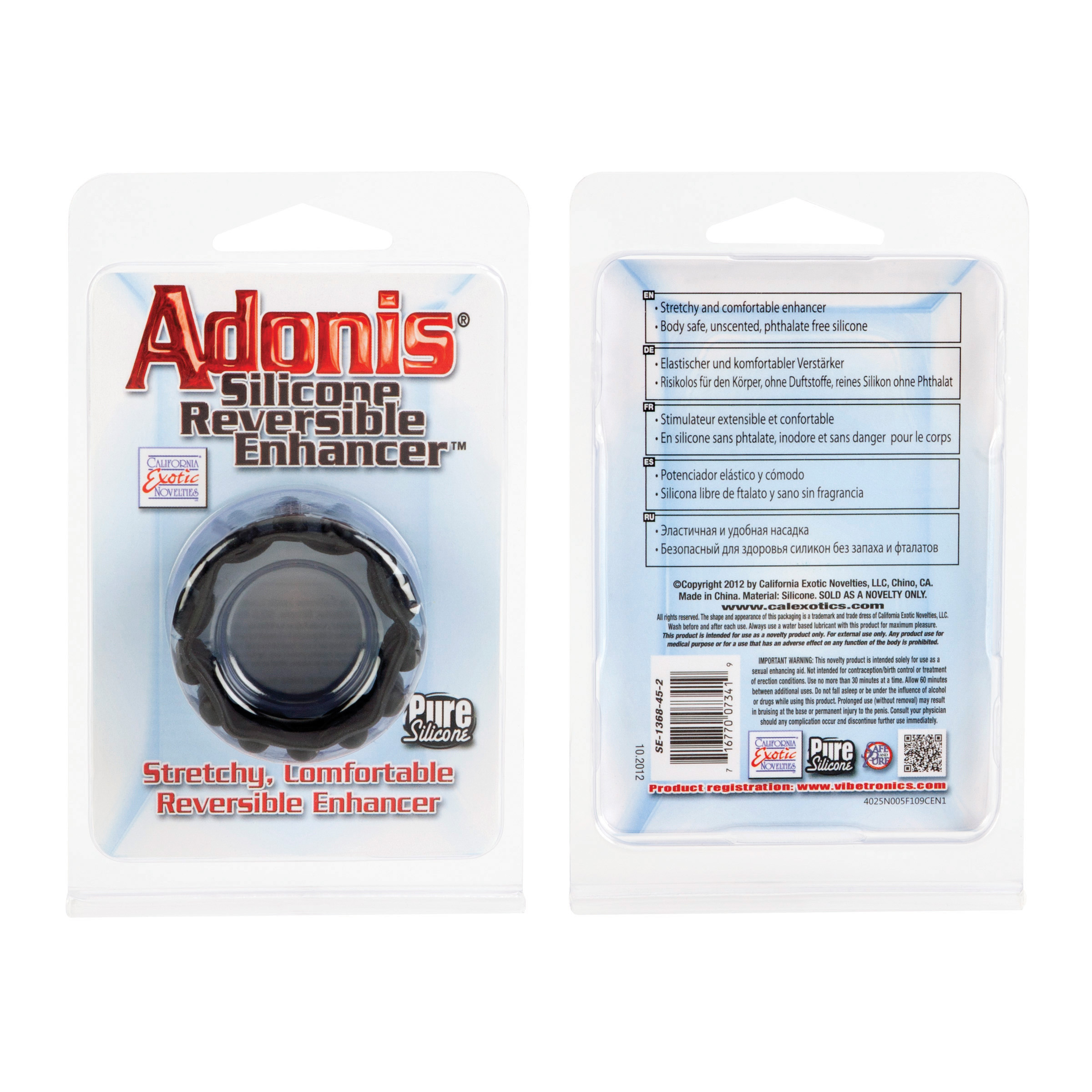 adonis silicone reversible enhancer black 
