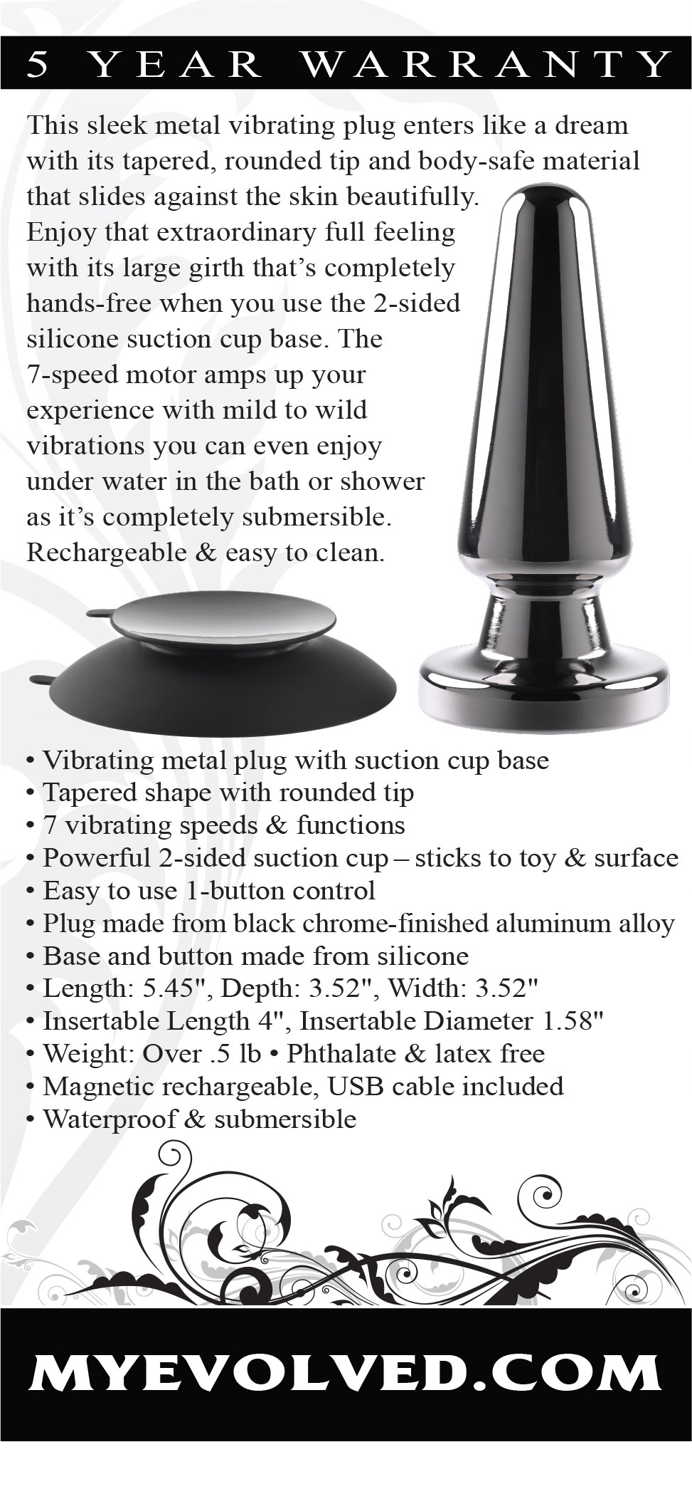 advanced metal plug black chrome 