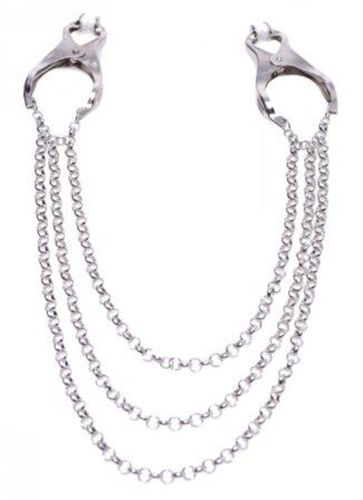 affix triple chain nipple clamps 